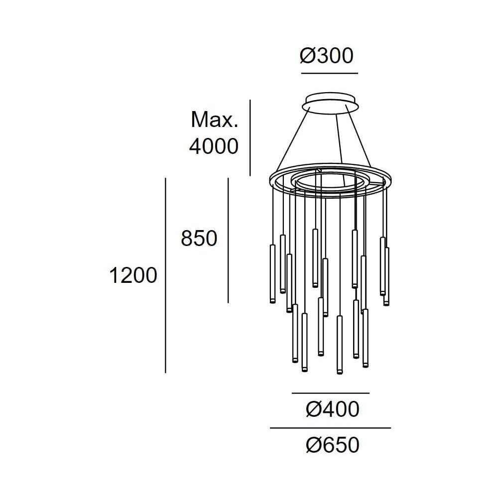 LedsC4 Candle 15 Light Chandelier