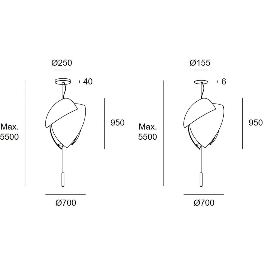 LedsC4 Voiles Large Pendant