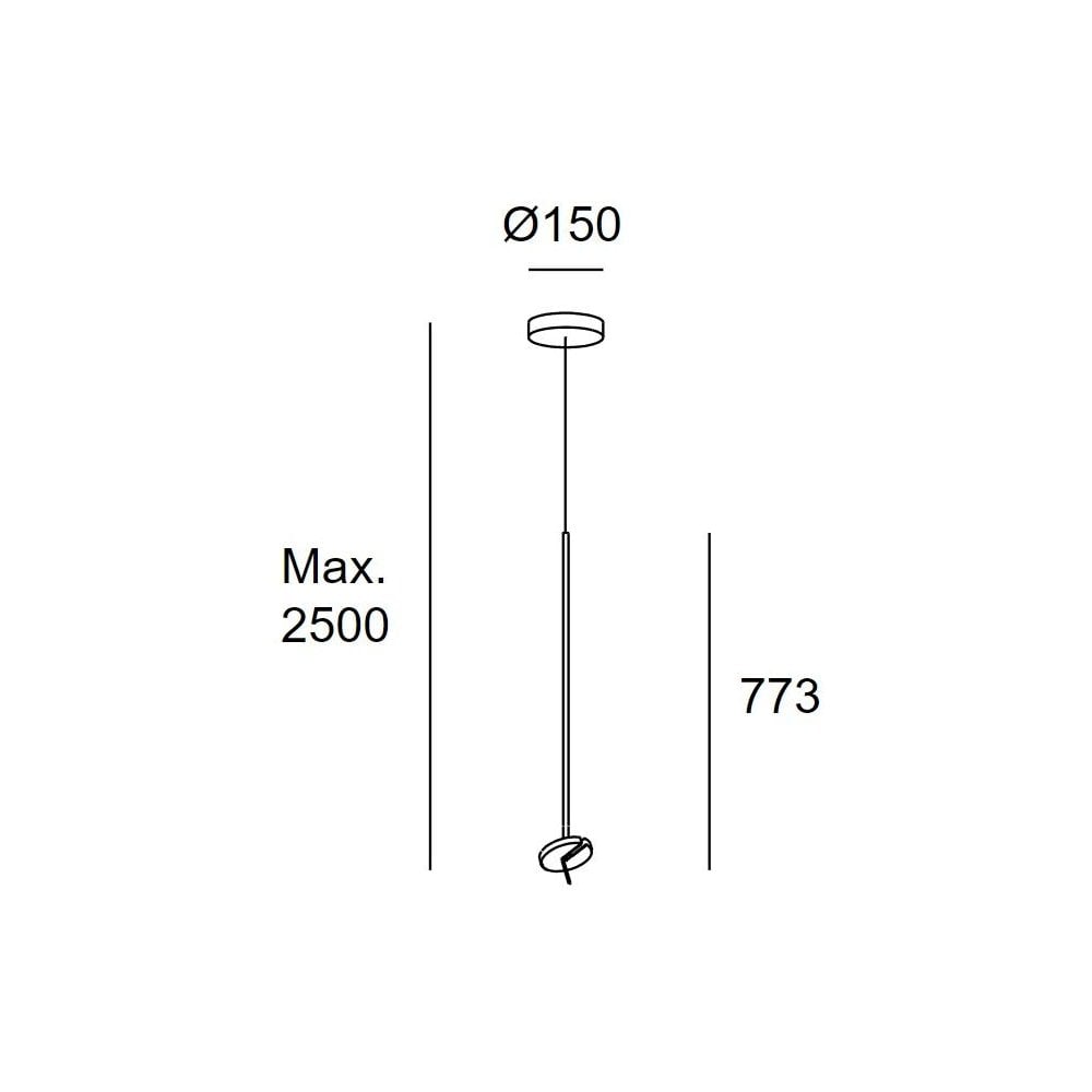 LedsC4 Invisible Single Fixed Pendant