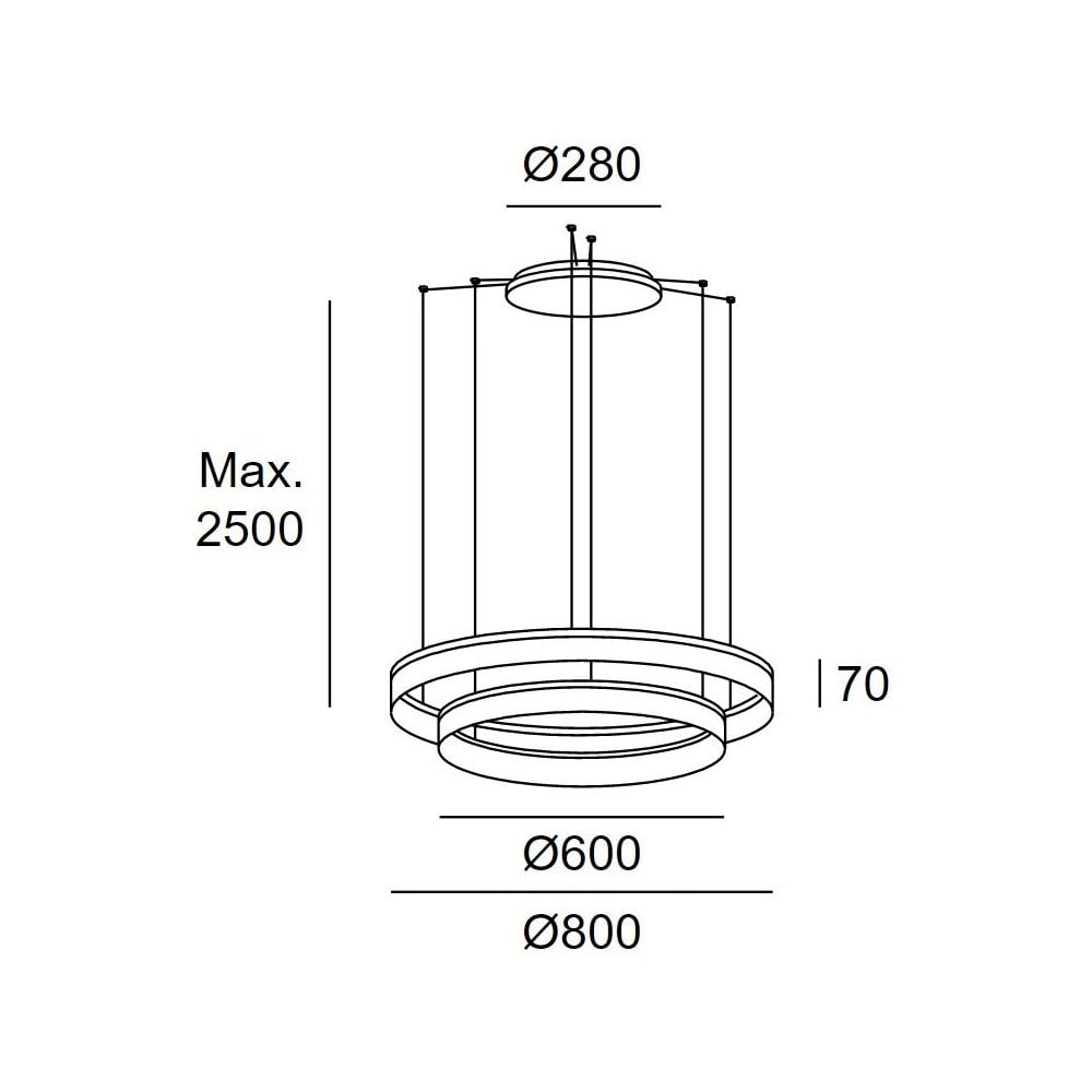 LedsC4 Circ 2 Ring 800mm Pendant