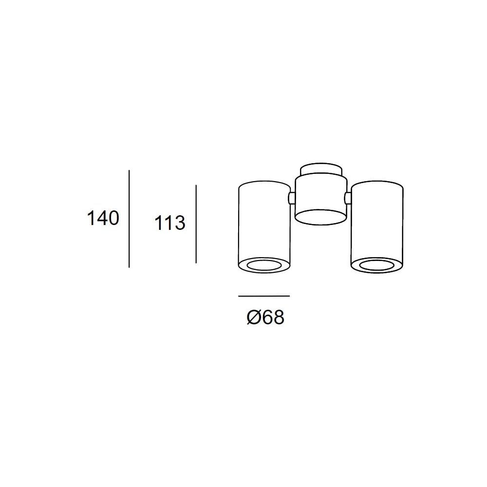 LedsC4 Pipe Double Ceiling Light