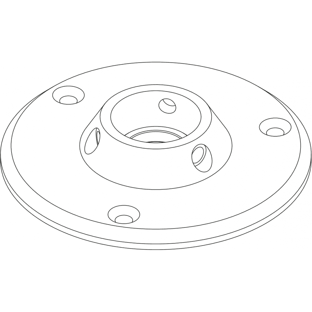 Hunza Flange Mount - Copper