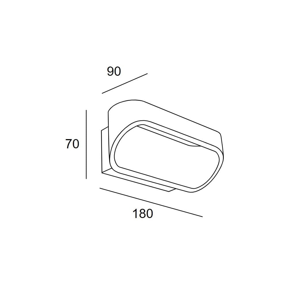 LedsC4 Oval 180mm Wall Light