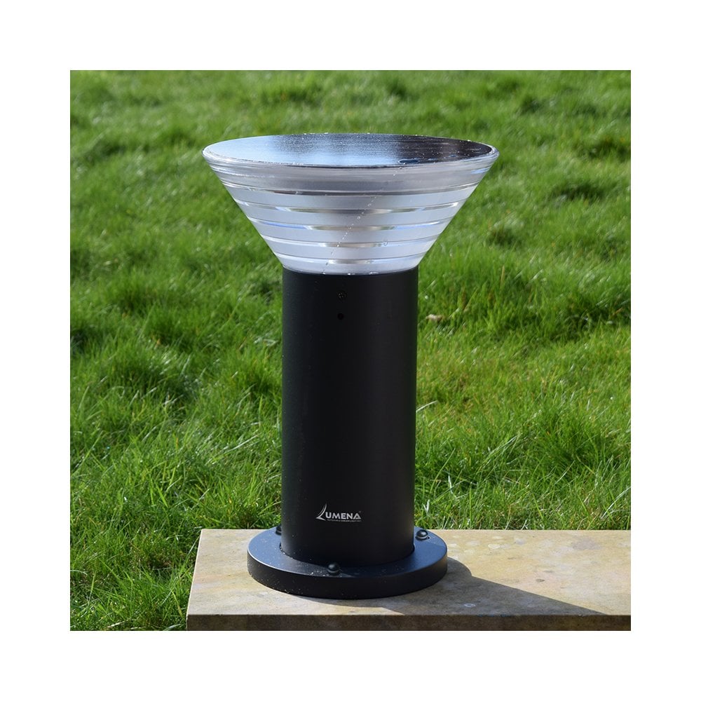 Lumena Pro Solar Olympia - 380mm Pedestal Light with External Mounting Base - Solar
