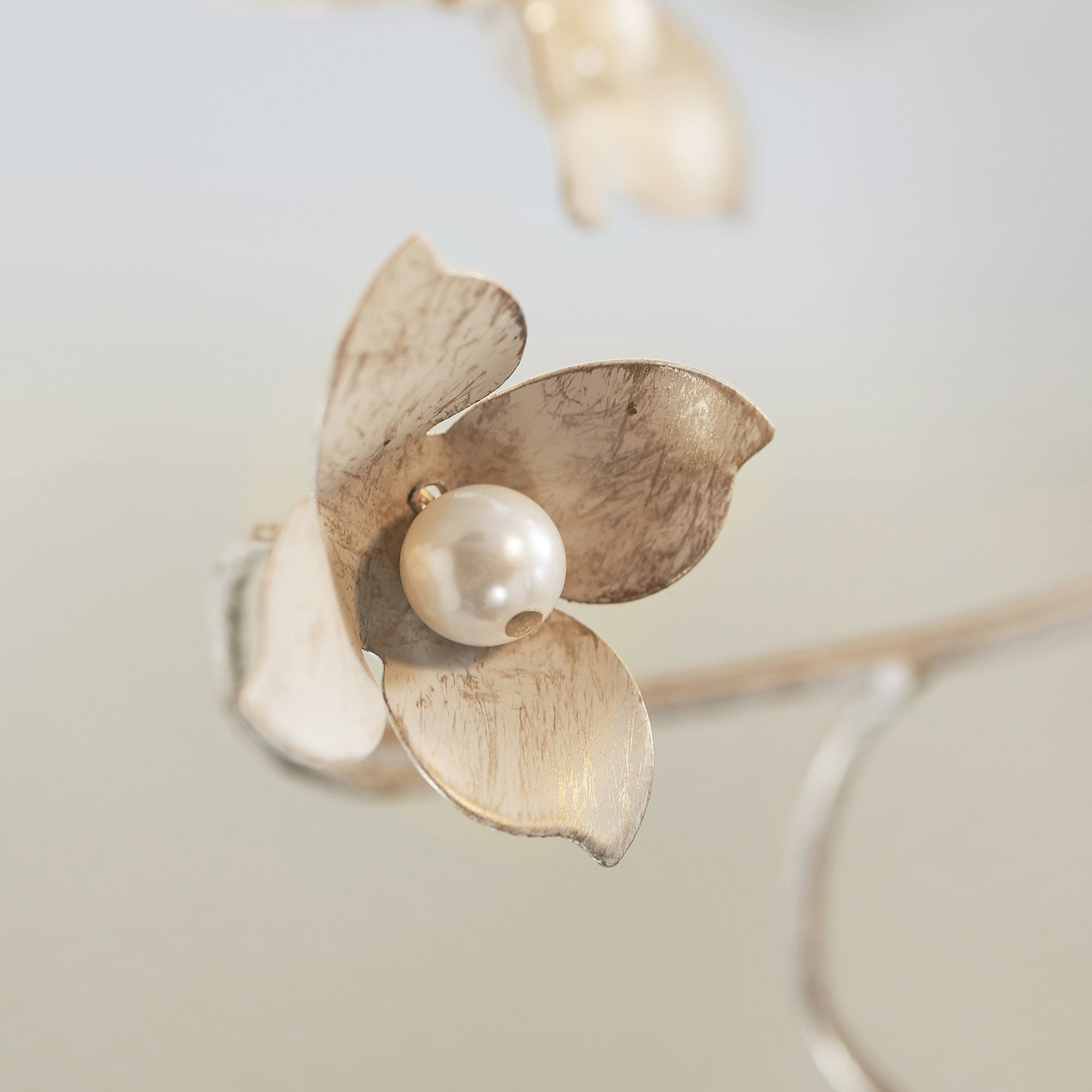 Endon Lullaby 5 Light Pendant - Cream/Br Gold Paint & Clear/Pearl Acrylic