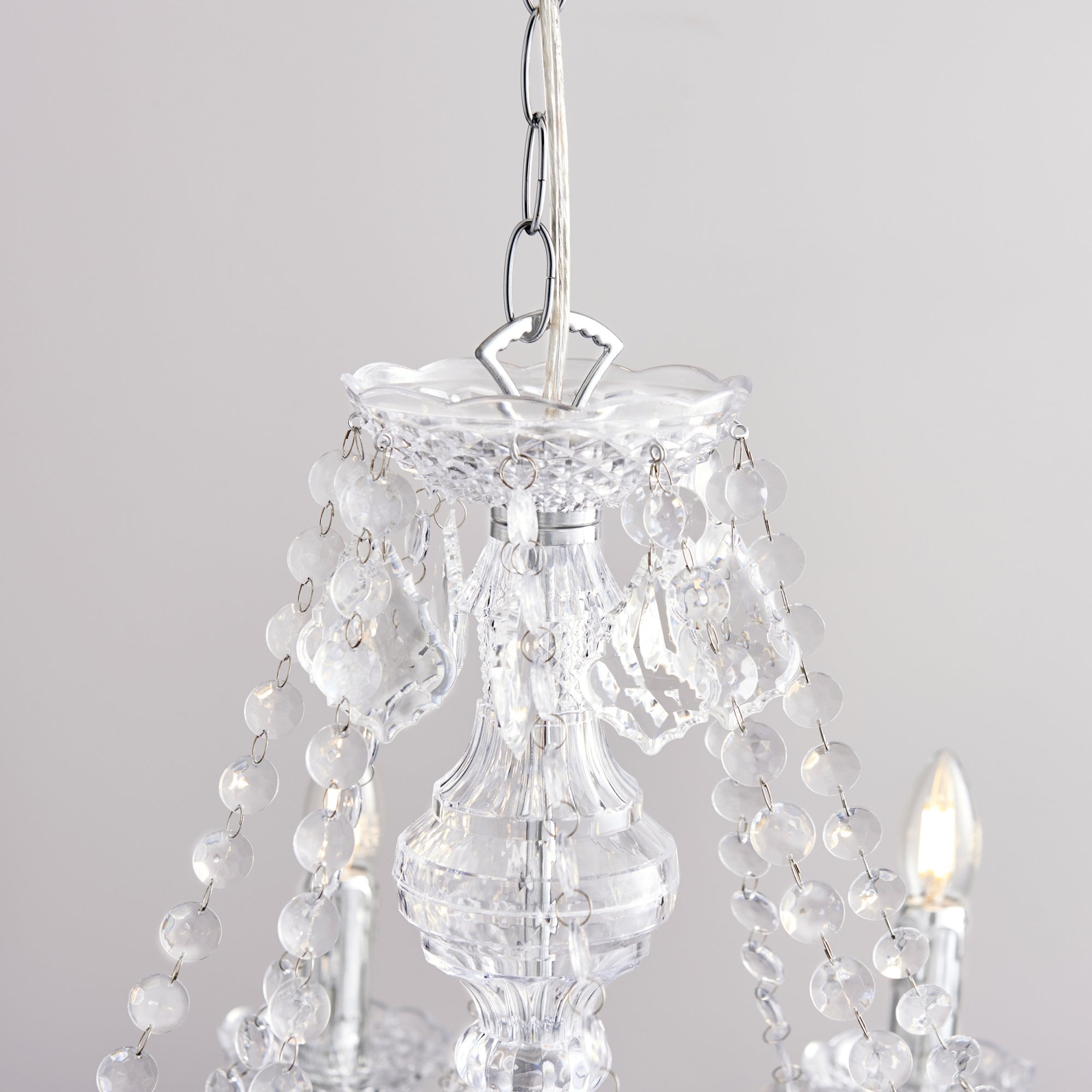 Endon Clarence 8 Light Pendant - Clear Acrylic & Chrome Plate