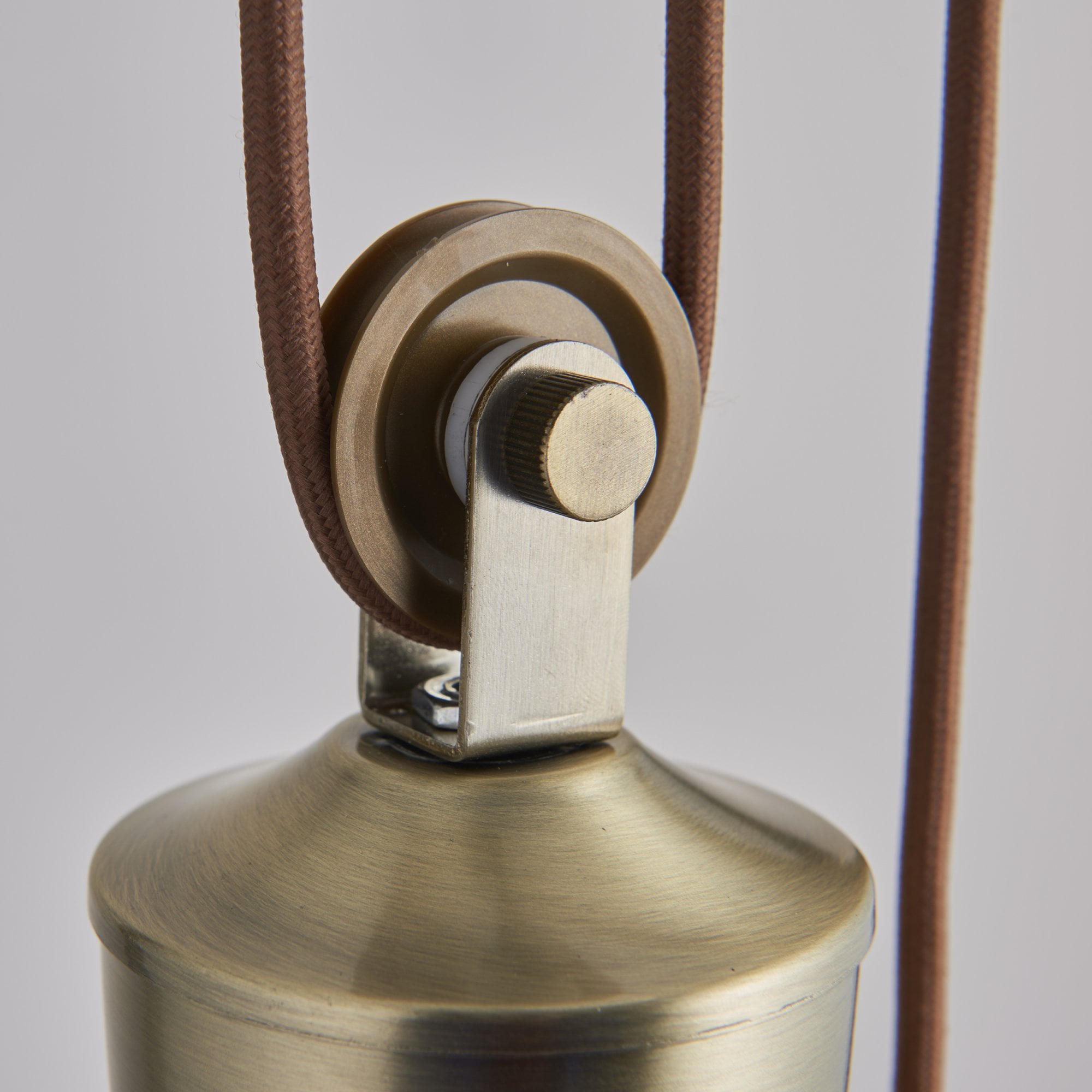 Endon Polka Single Light Pendant - Antique Brass Plate