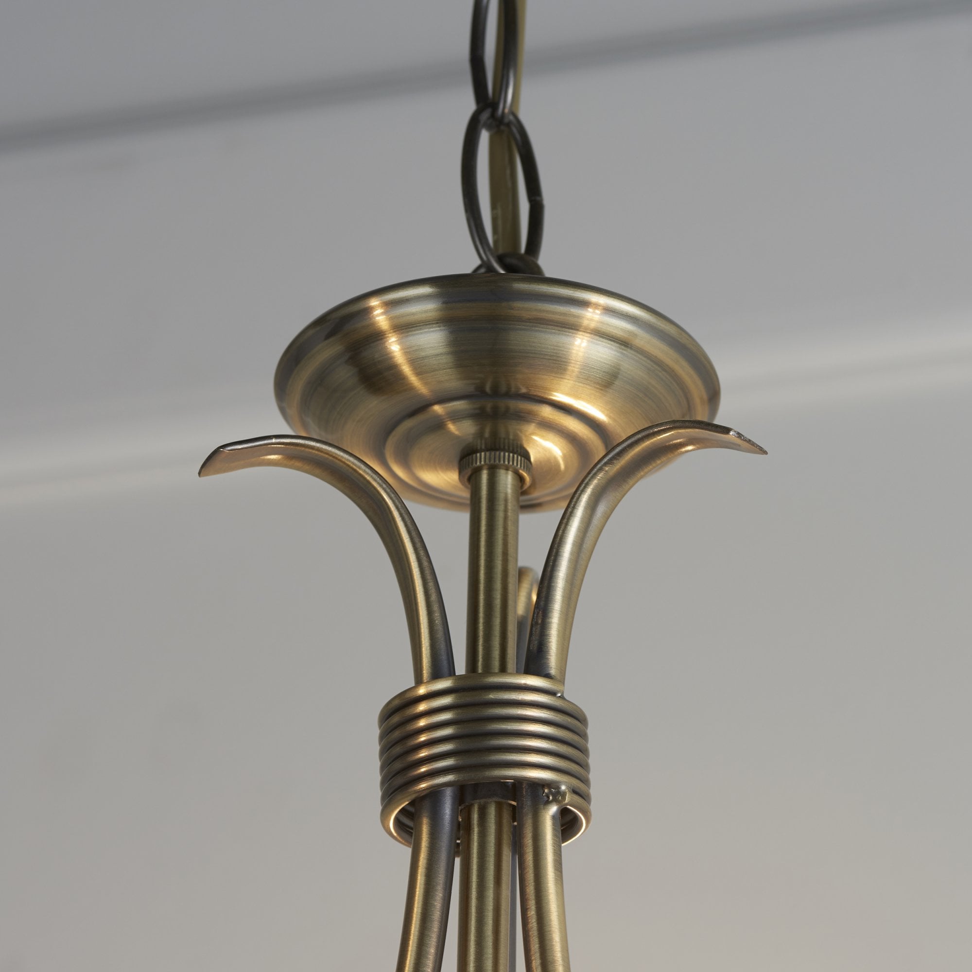 Endon Bernice 3 Light Pendant - Antique Brass Plate