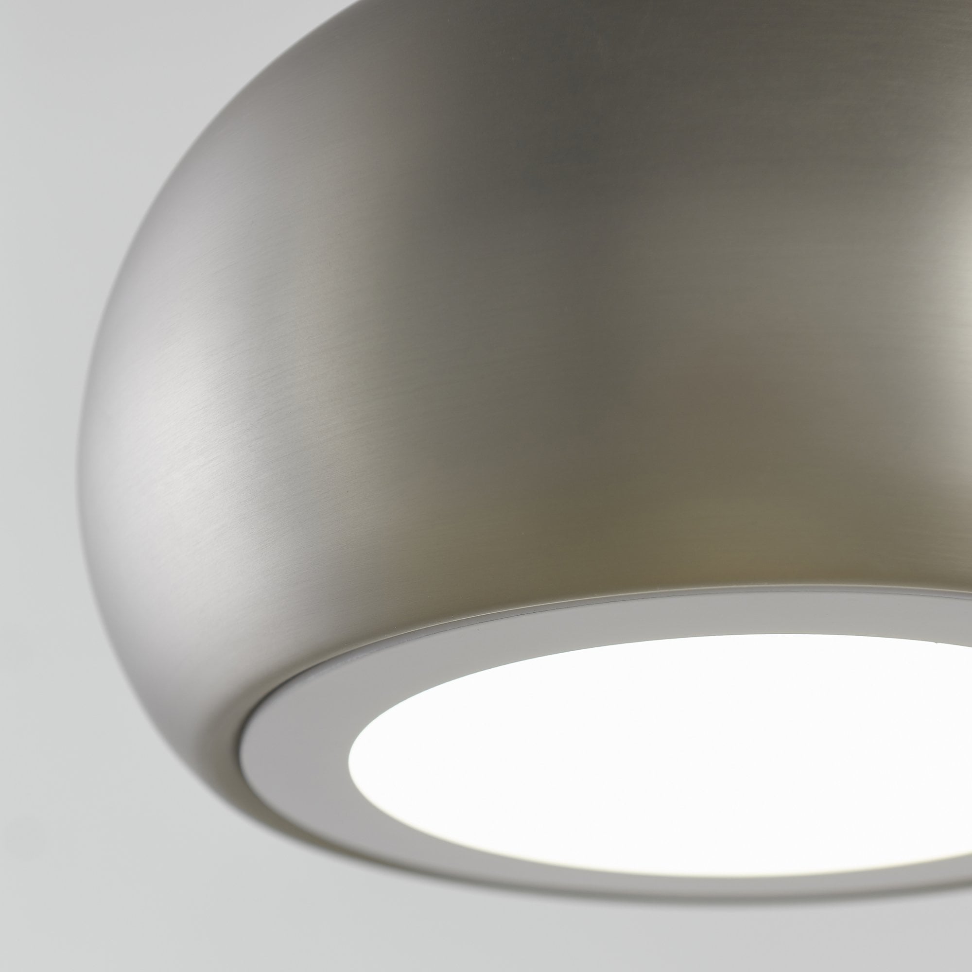 Endon Brosnan Single Light Pendant - Matt Nickel Plate