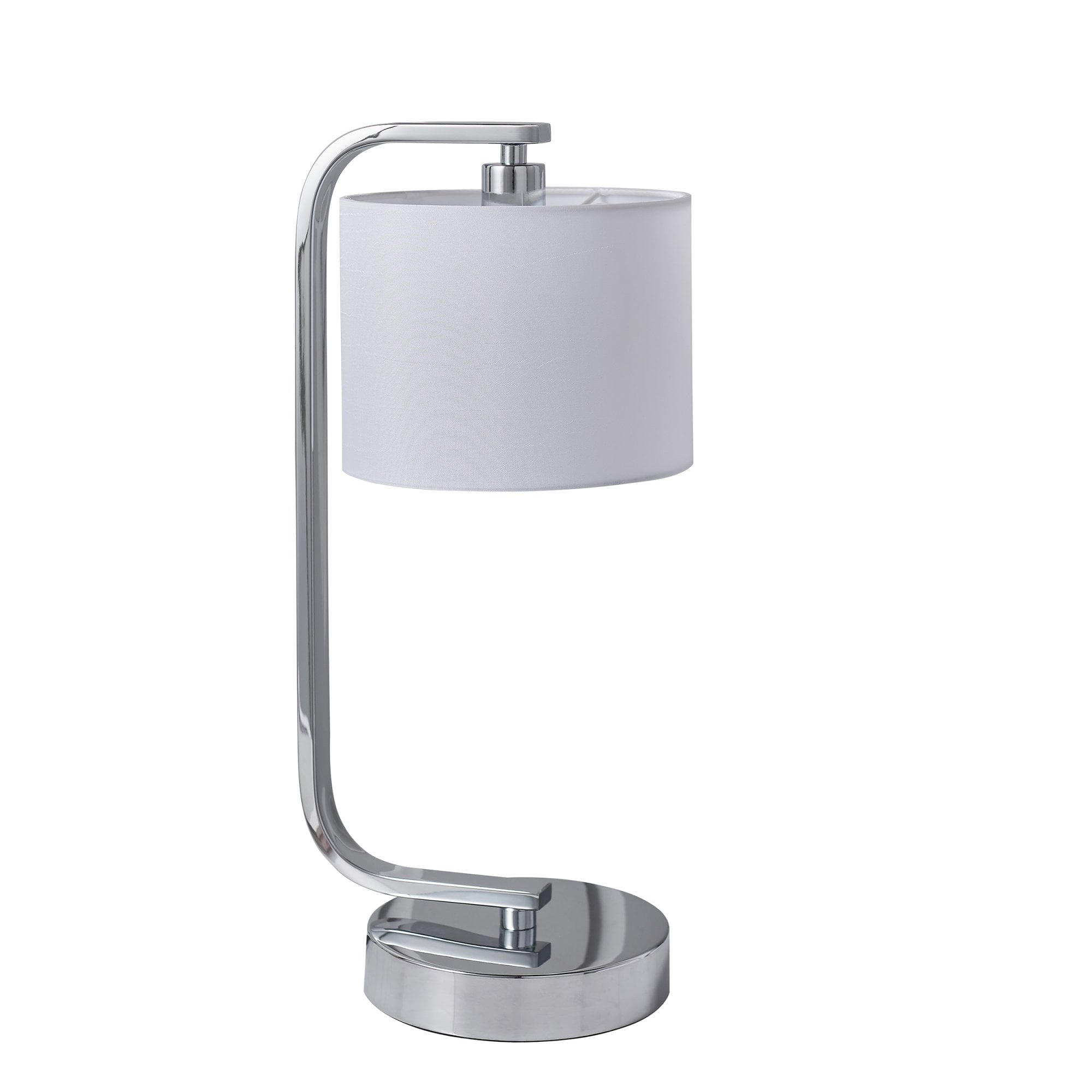 Endon Canning Single Light Table Lamp - Chrome Plate & White Acrylic