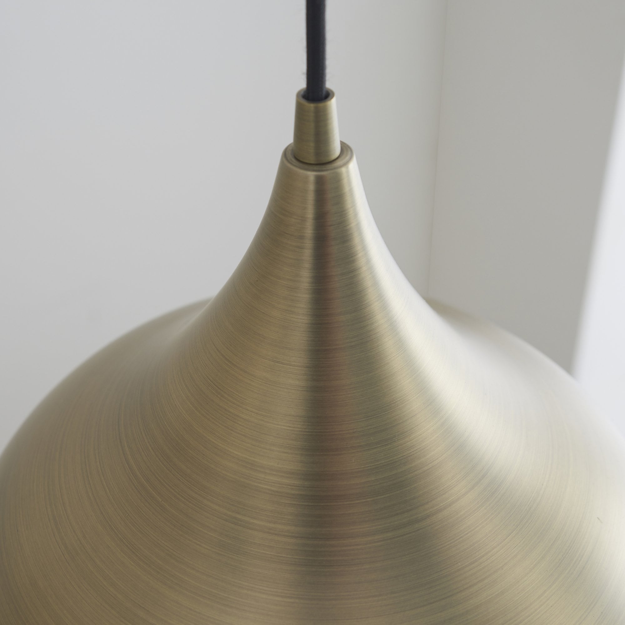 Endon Brosnan Single Light Pendant - Matt Antique Brass Paint