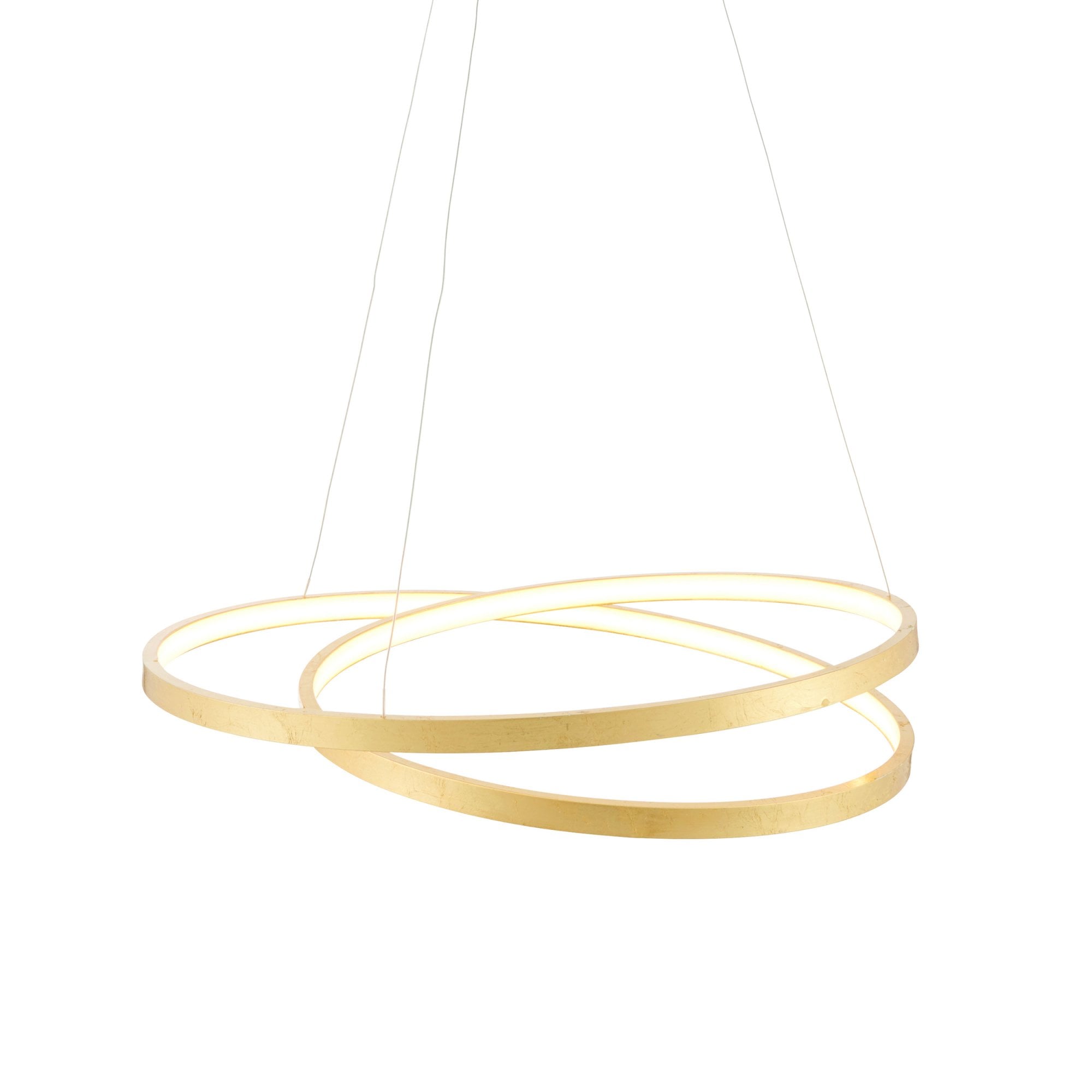 Endon Scribble Single Light Pendant - Gold Leaf & Frosted Acrylic