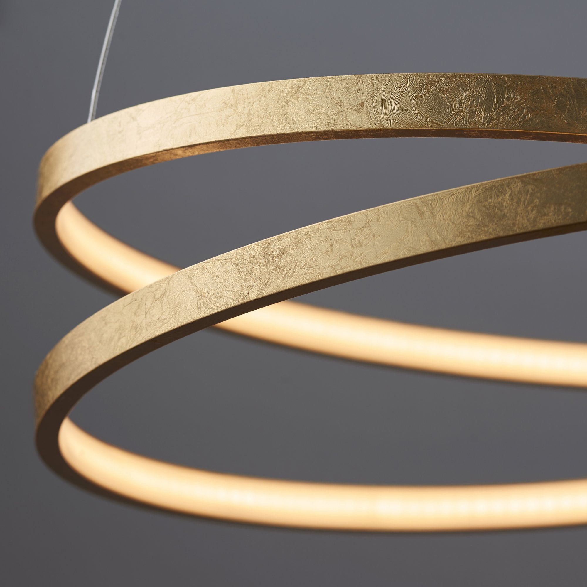 Endon Scribble Single Light Pendant - Gold Leaf & Frosted Acrylic