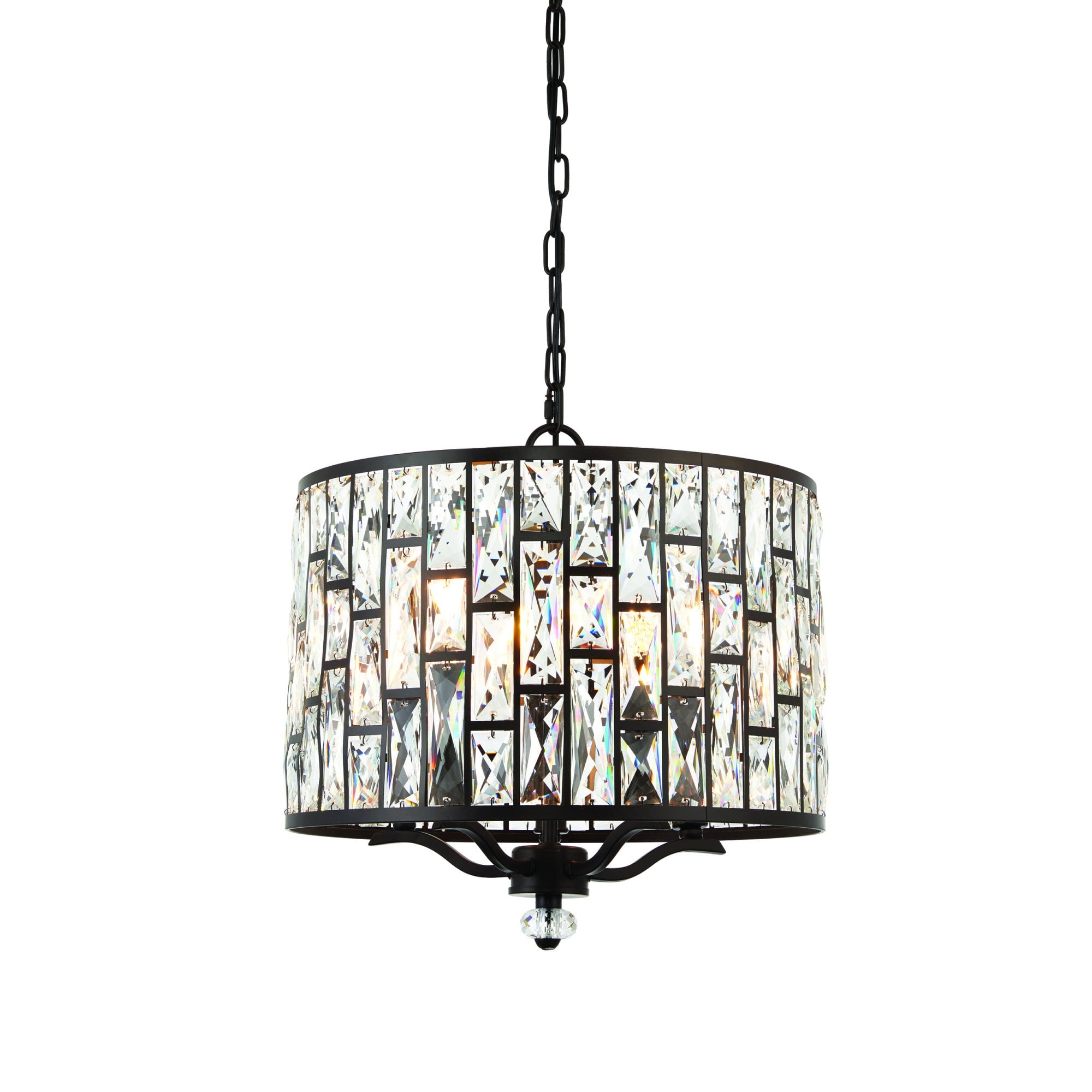 Endon Belle 5 Light Pendant - Dark Bronze & Clear Crystal Glass