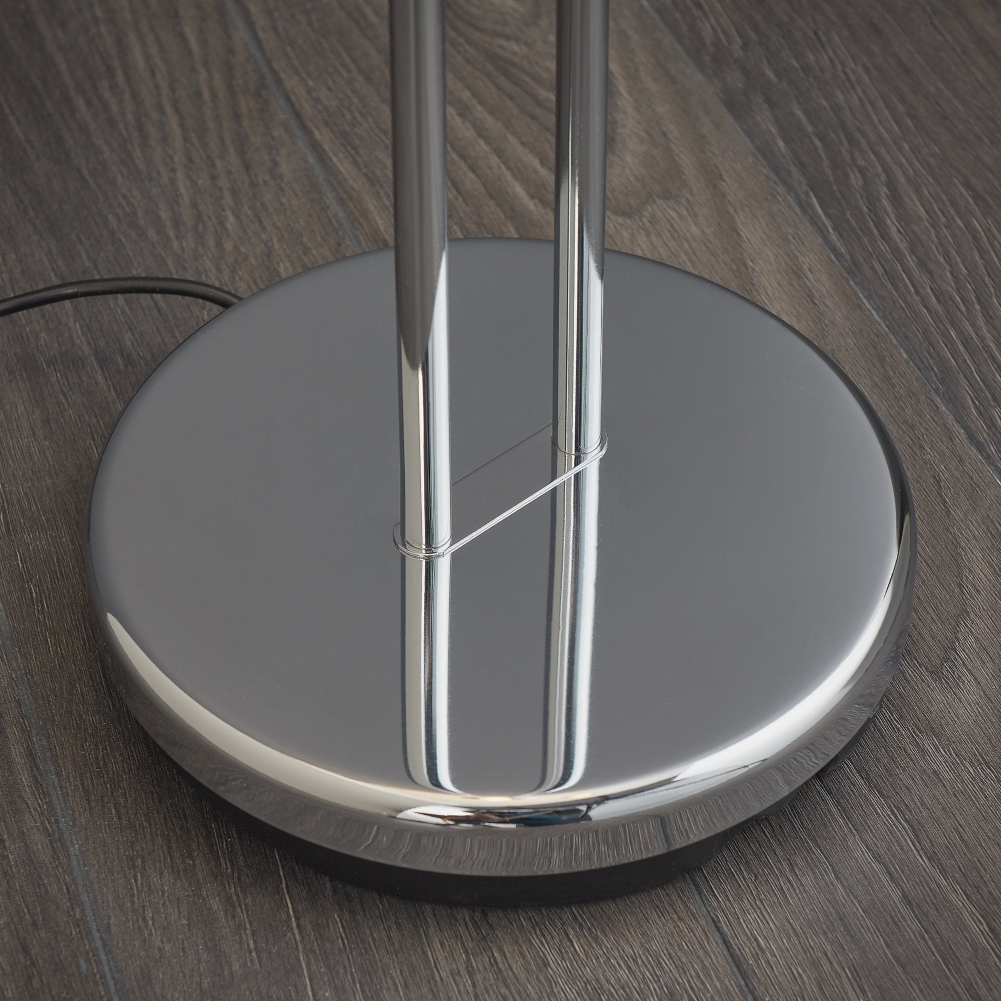 Endon Rome Single Light Floor Lamp - Chrome Plate & Opal Glass