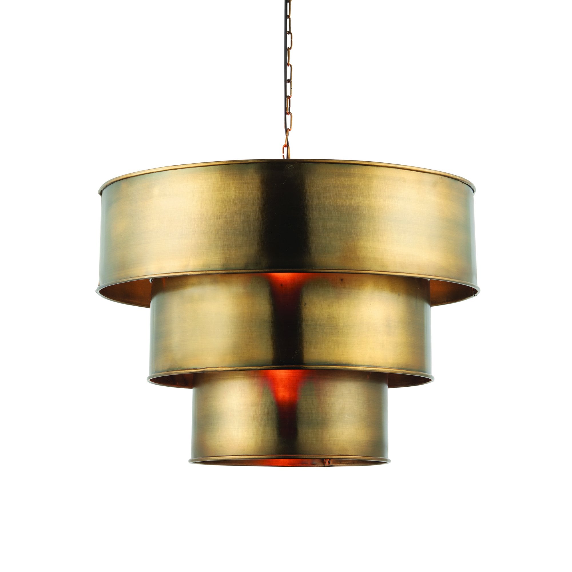 Endon Morad Single Light Pendant - Aged Brass Plate