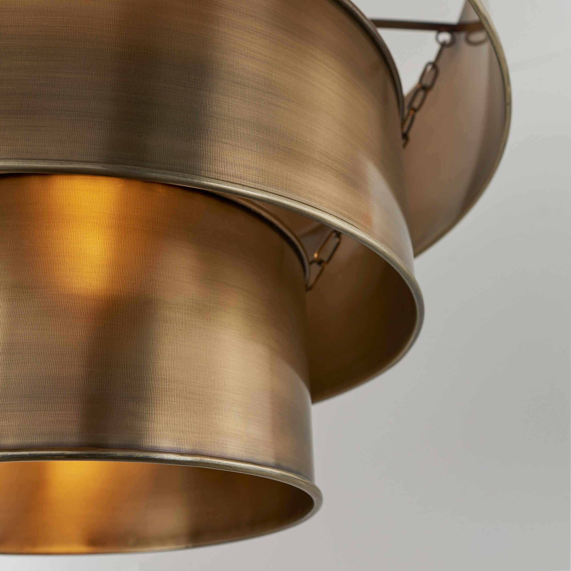 Endon Morad Single Light Pendant - Aged Brass Plate