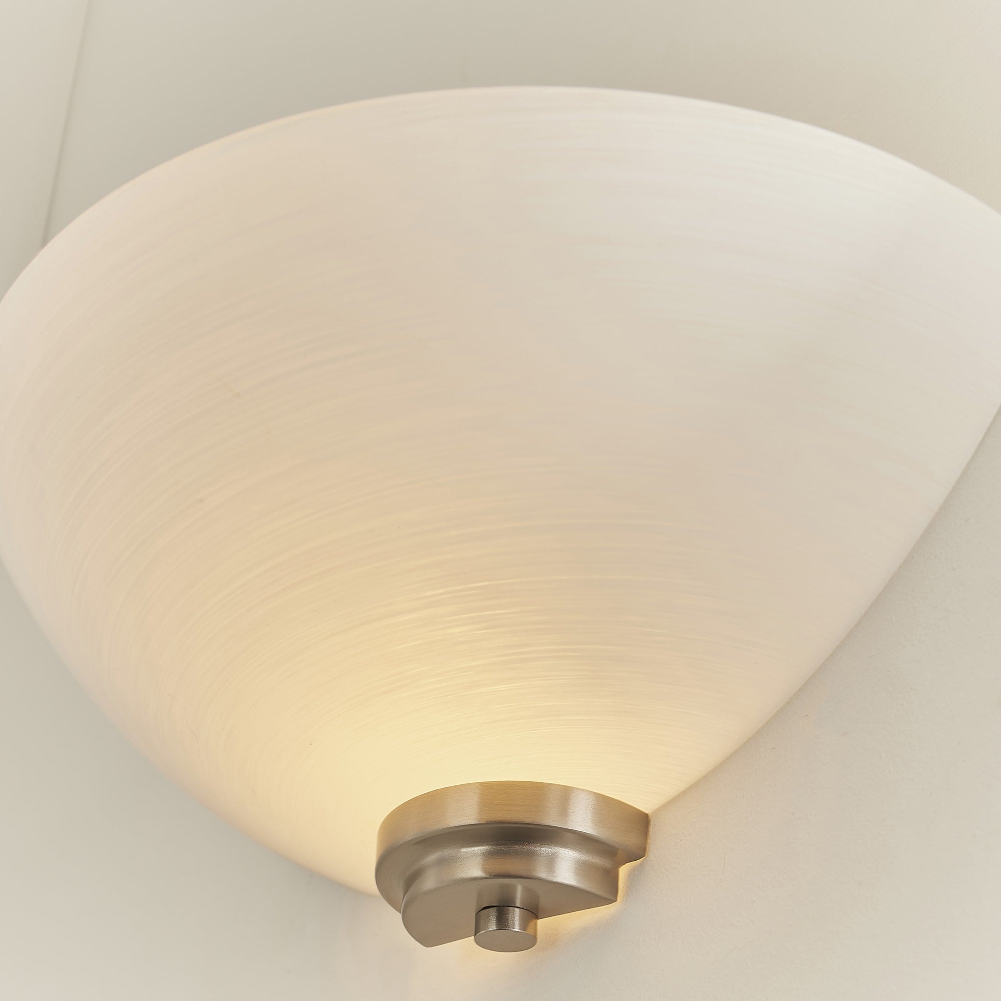 Endon Welles Single Light Wall Light - Satin Chrome Plate & White Glass