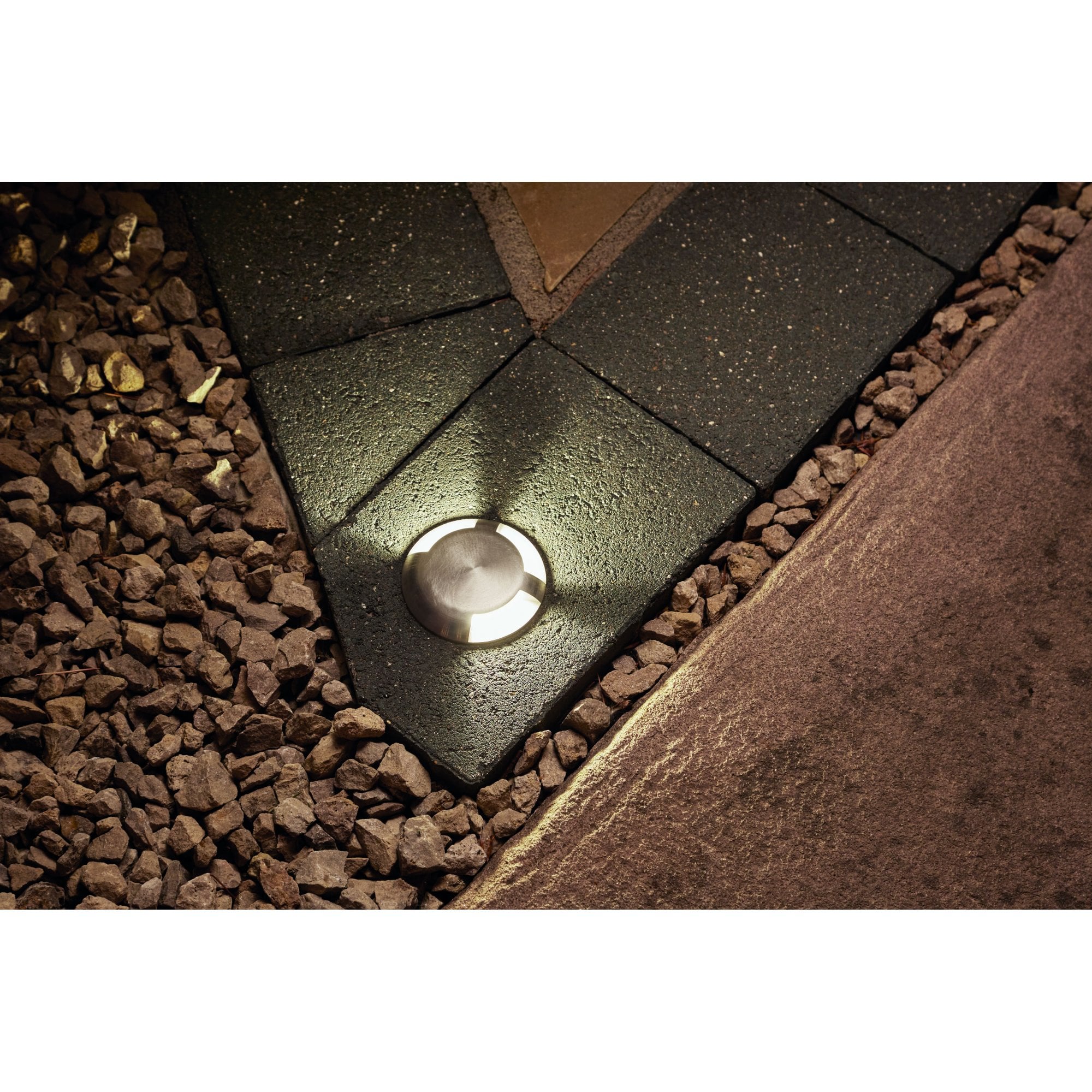 Collingwood GL200 5.7W Large Domed Marker LED Light - 3 Facet - Brass - Straight to Mains