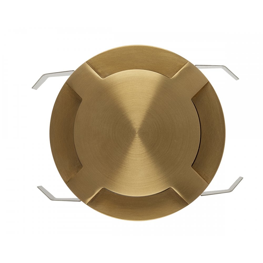 Collingwood GL200 5.7W Large Domed Marker LED Light - 4 Facet - Brass - Straight to Mains