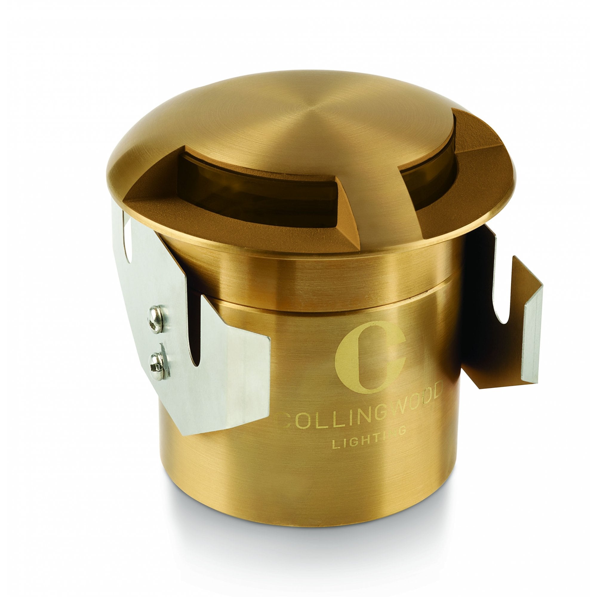 Collingwood GL200 5.7W Large Domed Marker LED Light - 2 Facet / 1 Direction (Besides) - Brass - Straight to Mains