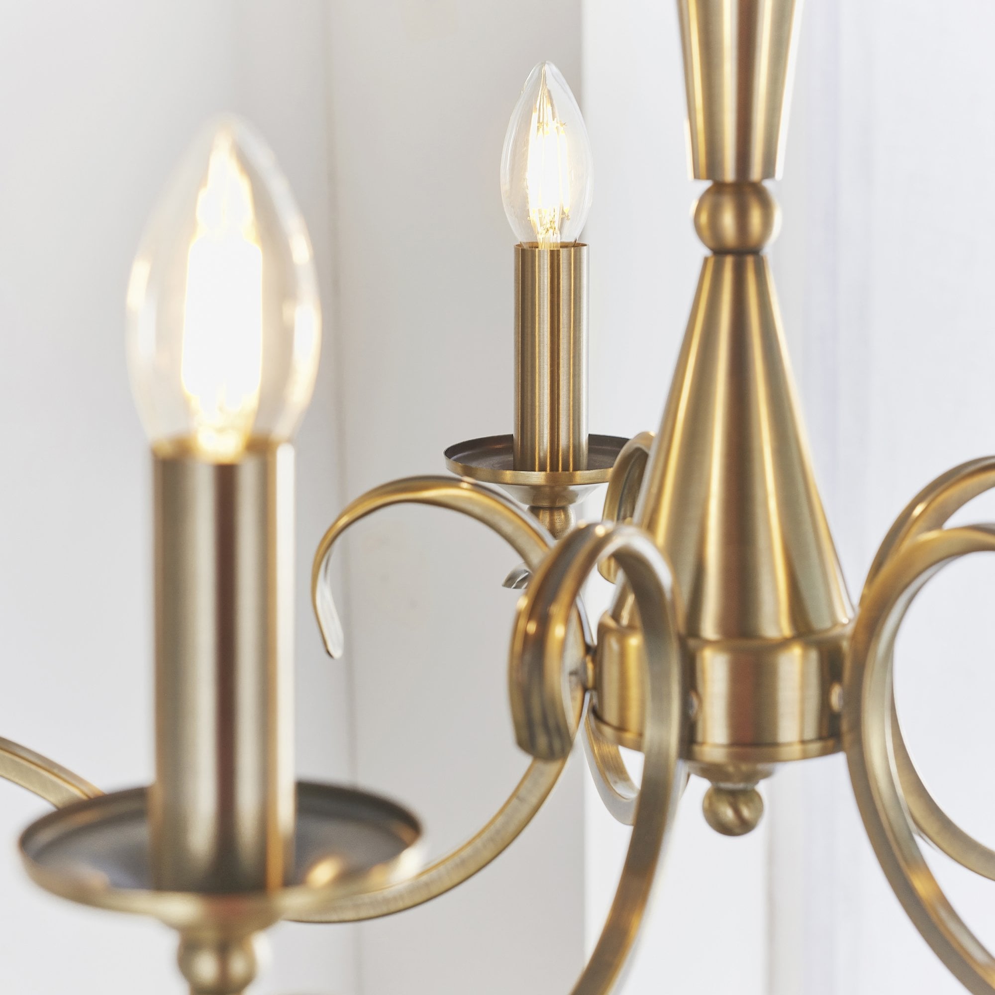 Endon Kora 5 Light Pendant - Antique Brass Plate