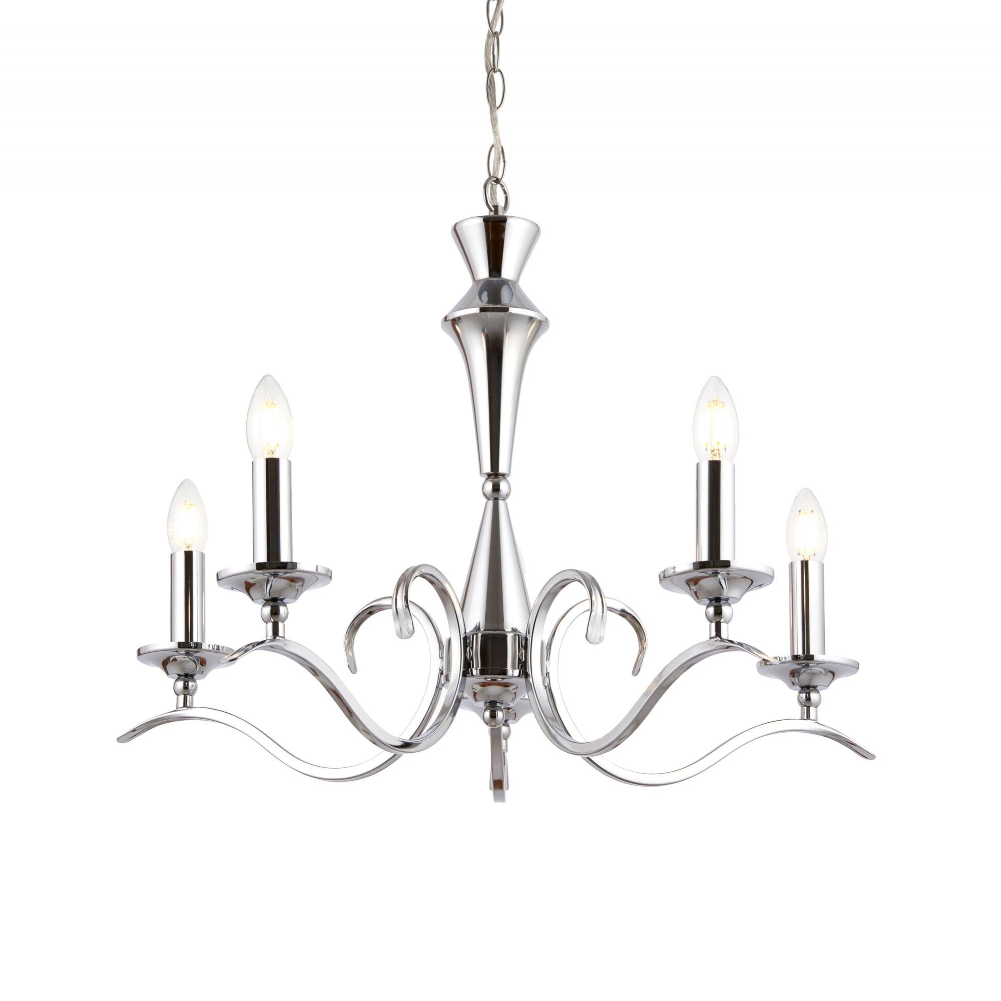 Endon Kora 5 Light Pendant - Chrome Plate