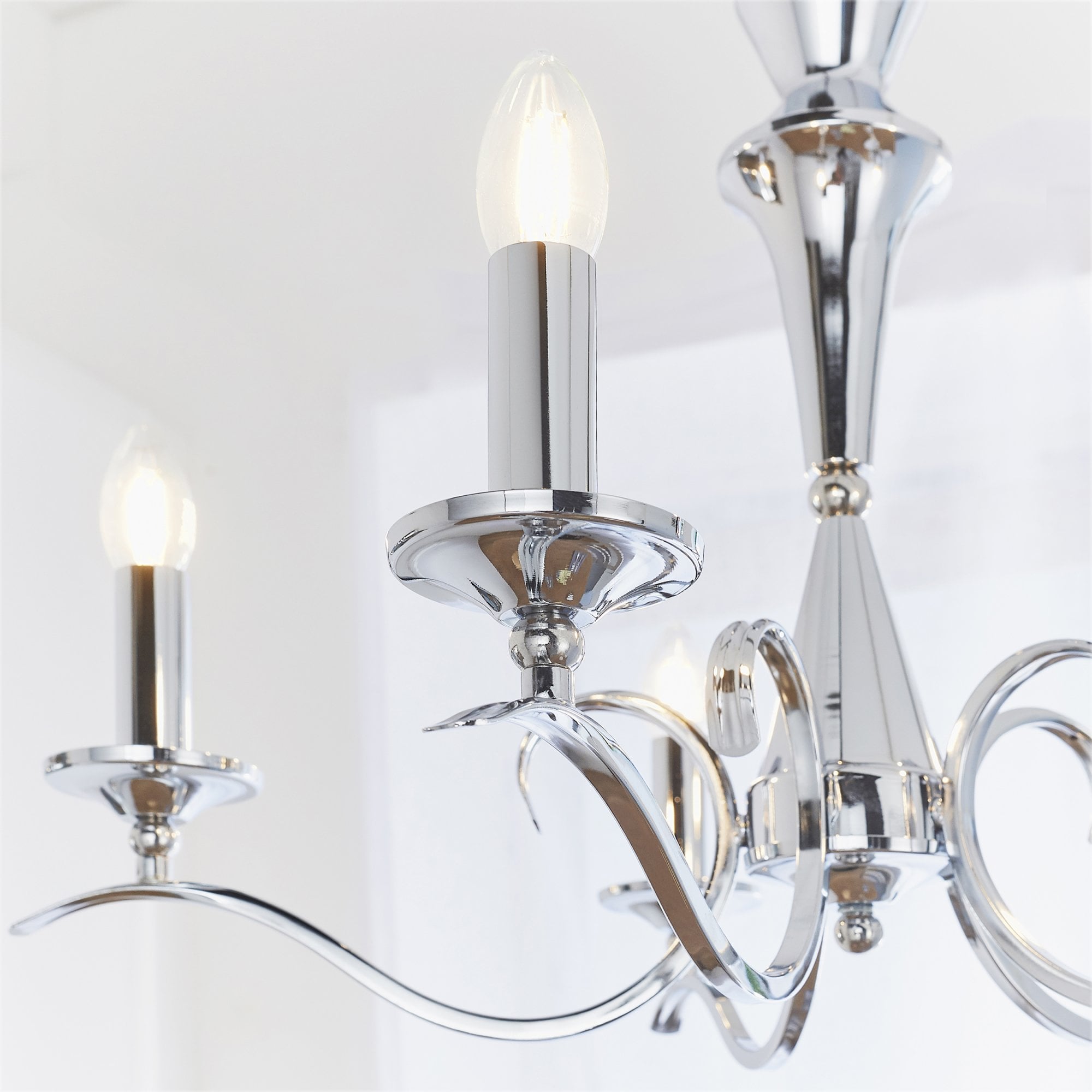Endon Kora 5 Light Pendant - Chrome Plate