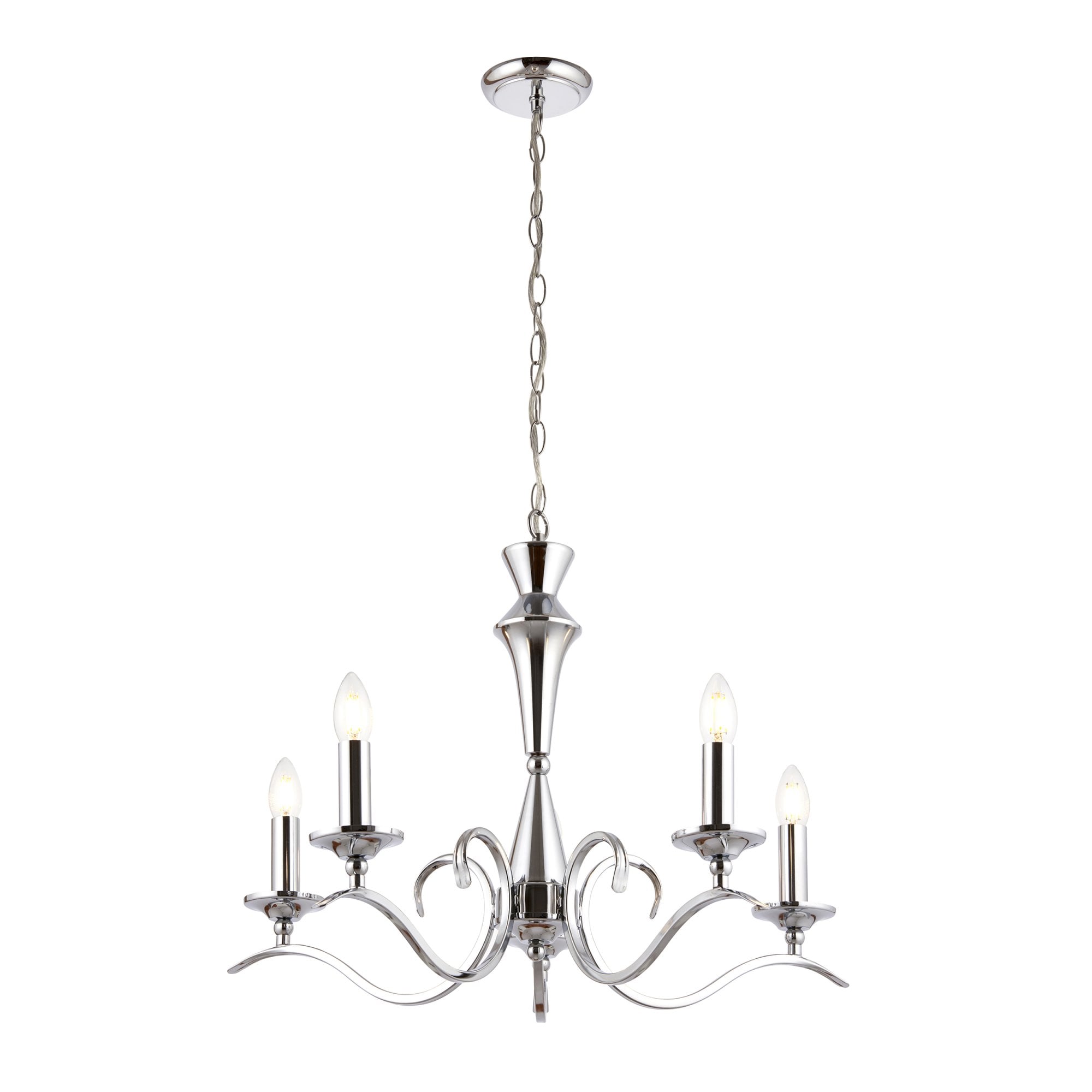 Endon Kora 5 Light Pendant - Chrome Plate