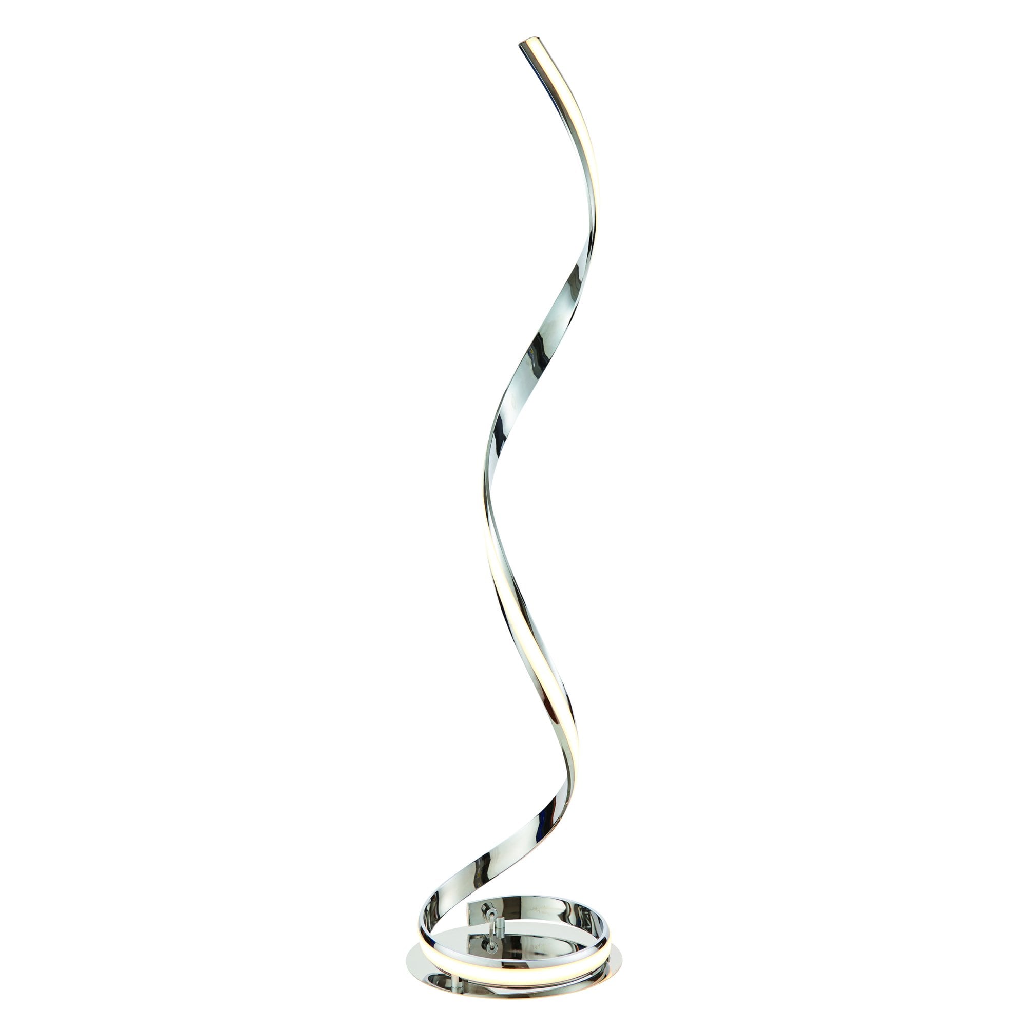 Endon Aria Floor Lamp - Chrome Plate & White Acrylic