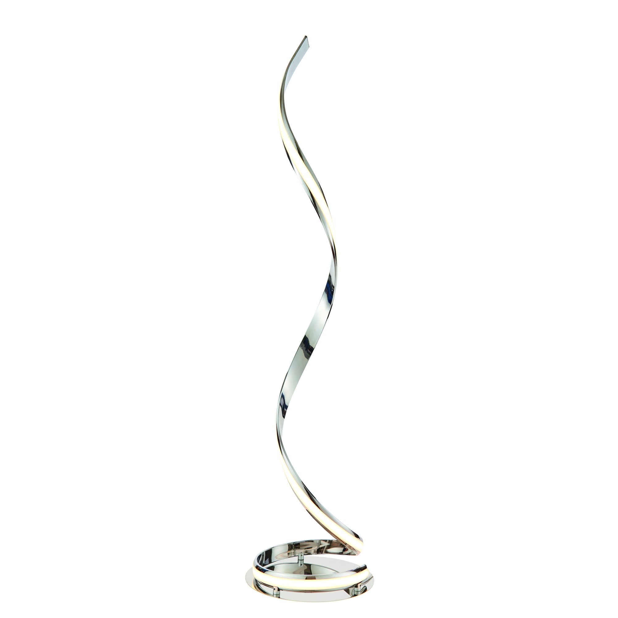 Endon Aria Floor Lamp - Chrome Plate & White Acrylic