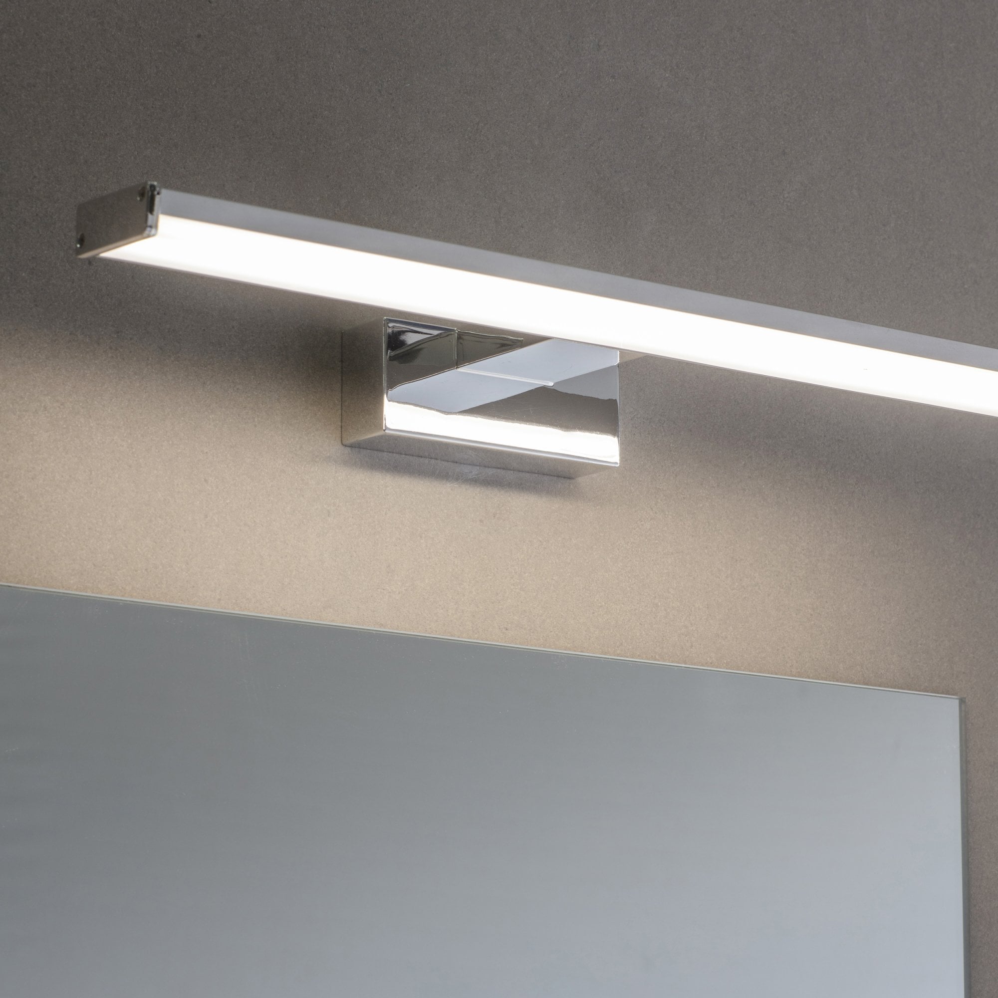 Endon Axis Single Light Wall Light - Chrome Effect & Frosted Plastic