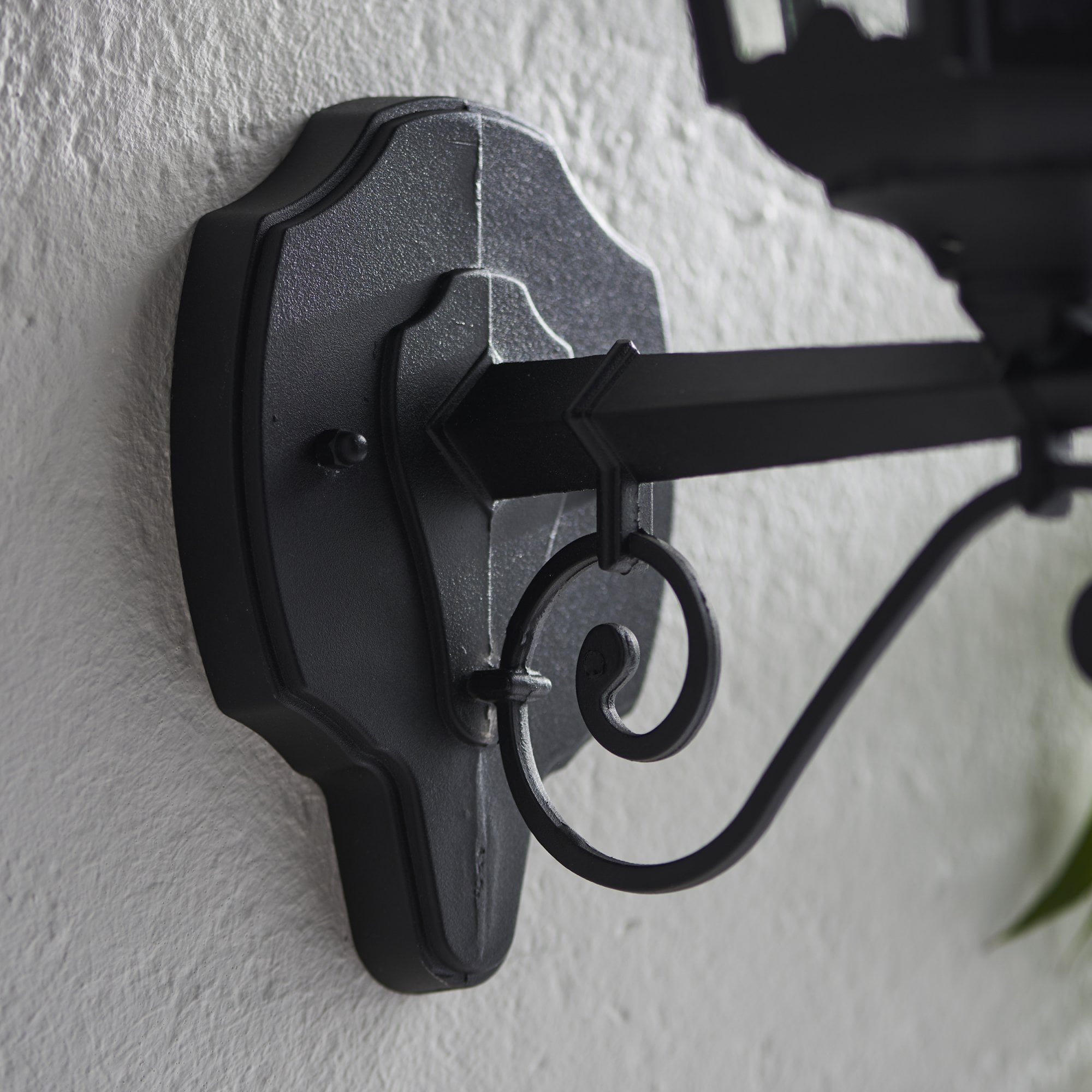 Endon Burford Single Light Wall Light - Matt Black & Clear Glass