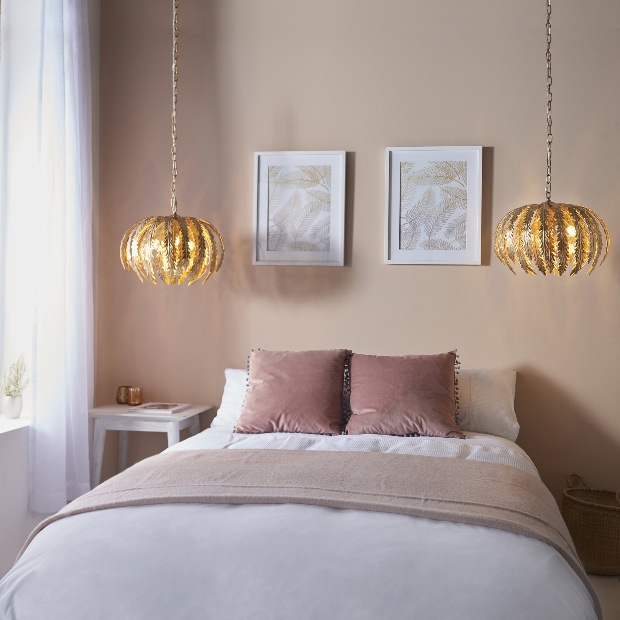 Endon Delphine 3 Light Pendant - Gold Effect Paint