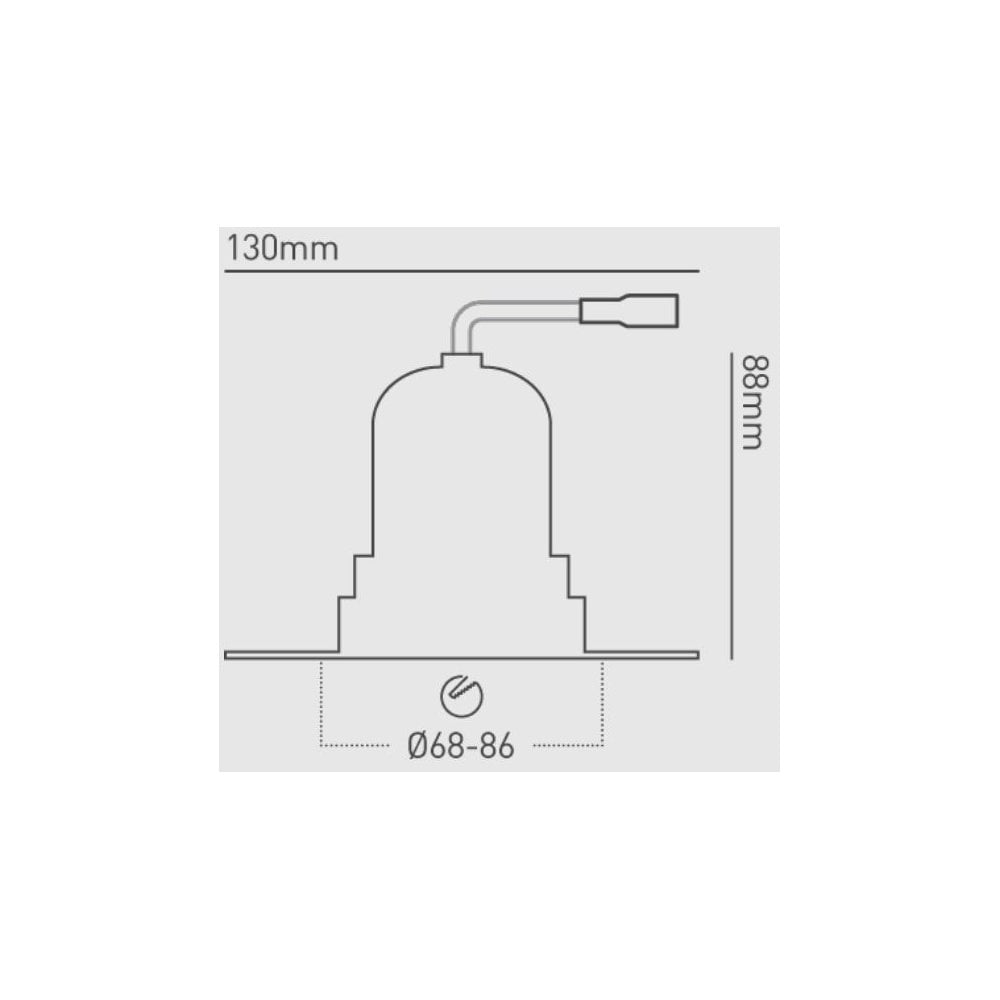 Collingwood 1901 Single Adjustable Trimless Downlight - All White (Fire-Rated)