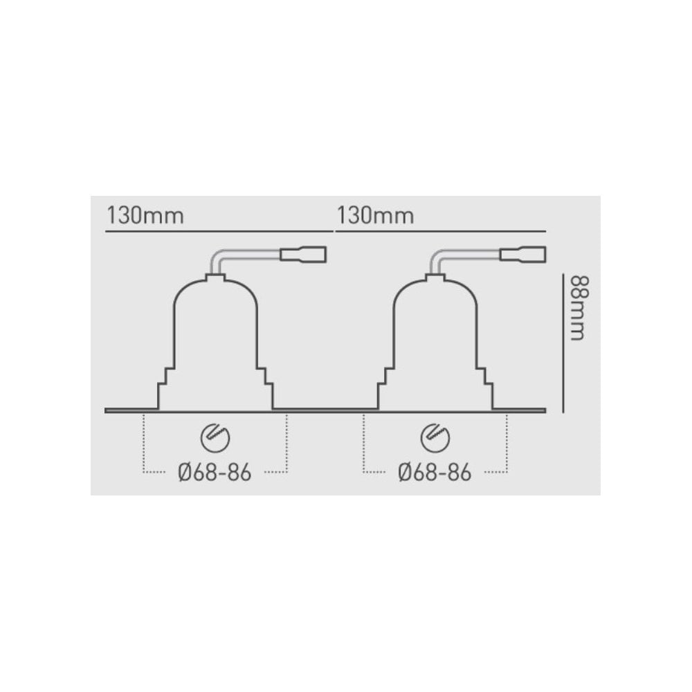 Collingwood 1901 Double Adjustable Trimless Downlight - All White (Fire-Rated)