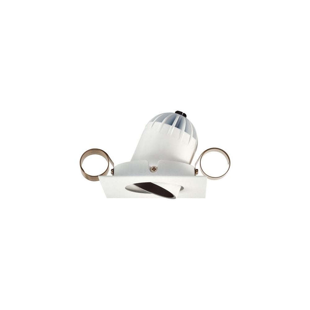 Collingwood 1901 Adjustable Square Downlight - White Housing/Black Baffle (Fire-Rated)