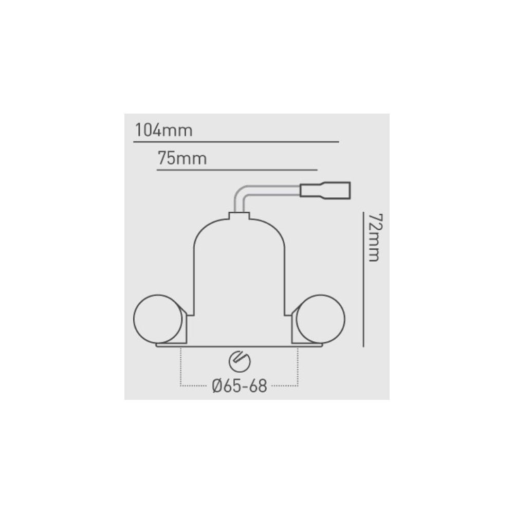Collingwood 1901 Slim Fixed Round Downlight 75mm diameter - White Housing/Black Baffle (Fire-Rated)