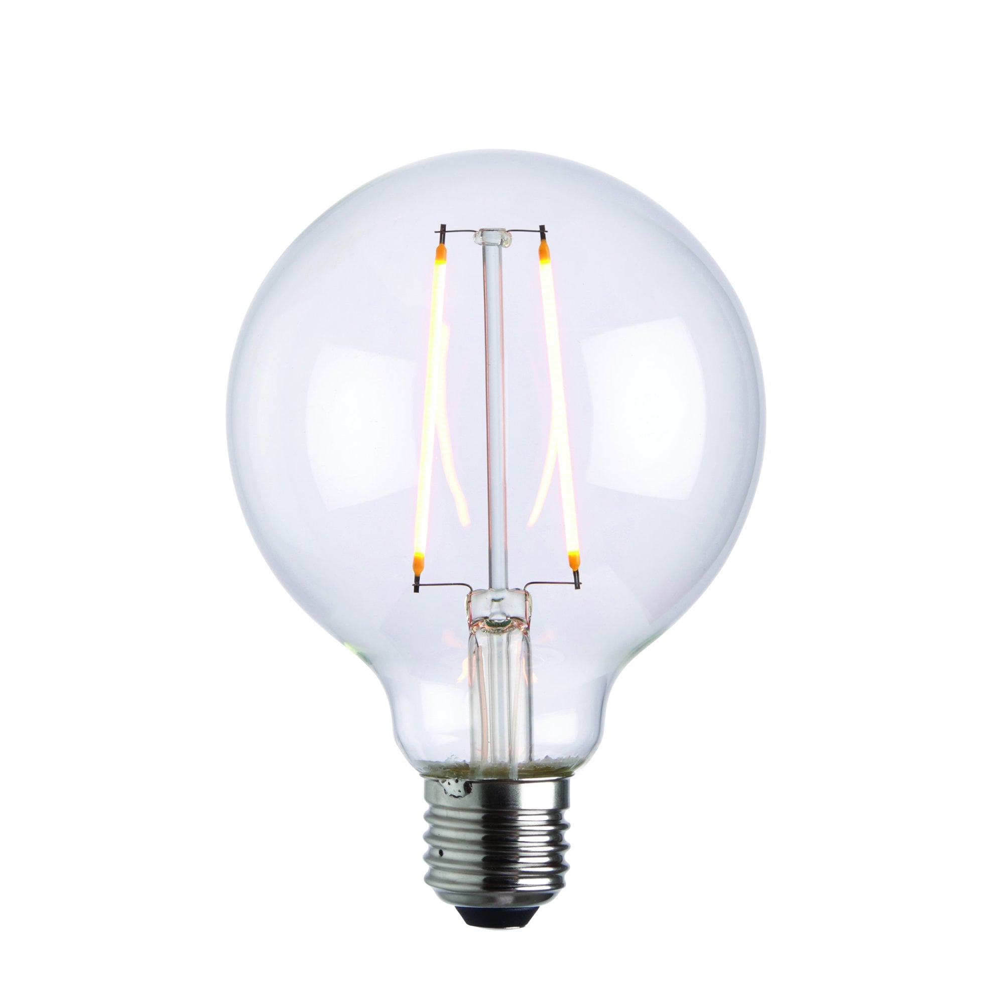 Endon E27 LED 2W 95mm Globe Bulb - 2200K - Non-Dimmable - Clear Glass