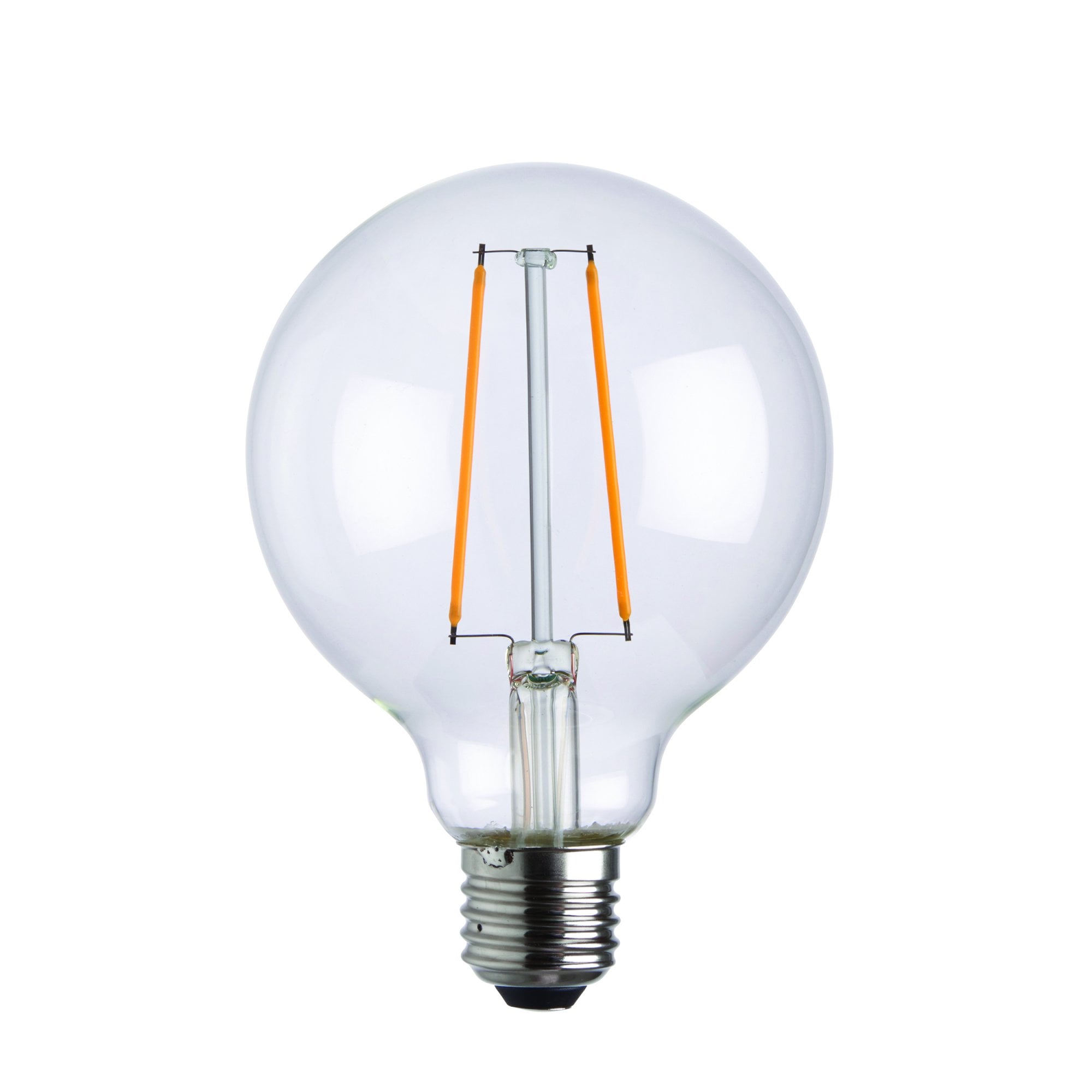 Endon E27 LED 2W 95mm Globe Bulb - 2200K - Non-Dimmable - Clear Glass