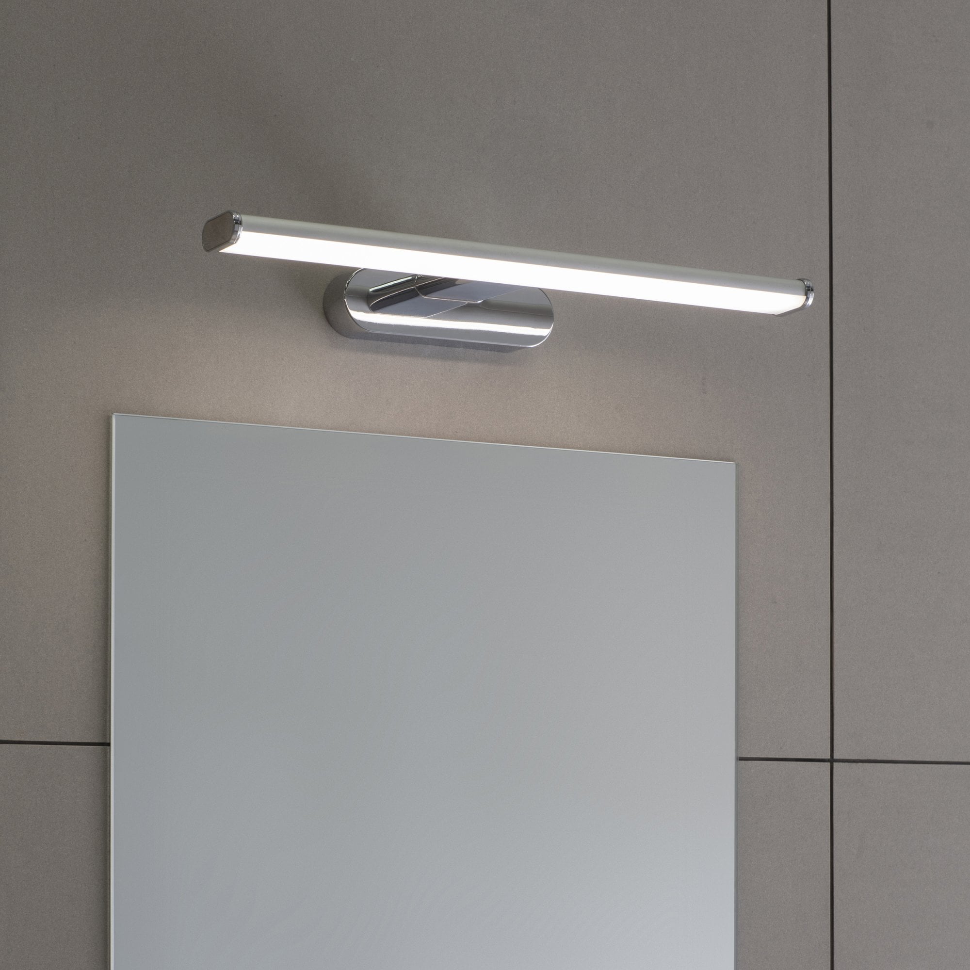 Endon Moda Single Light Wall Light - Chrome Effect & Frosted Plastic