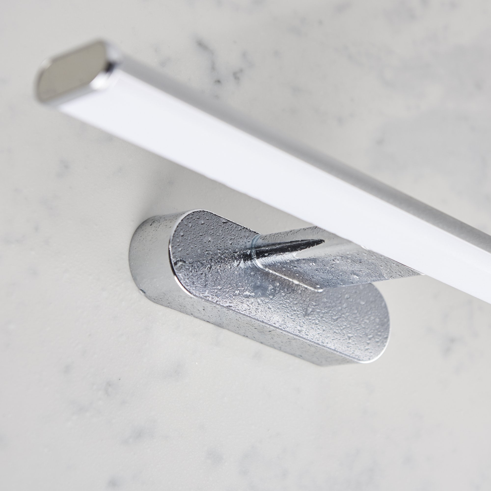 Endon Moda Single Light Wall Light - Chrome Effect & Frosted Plastic