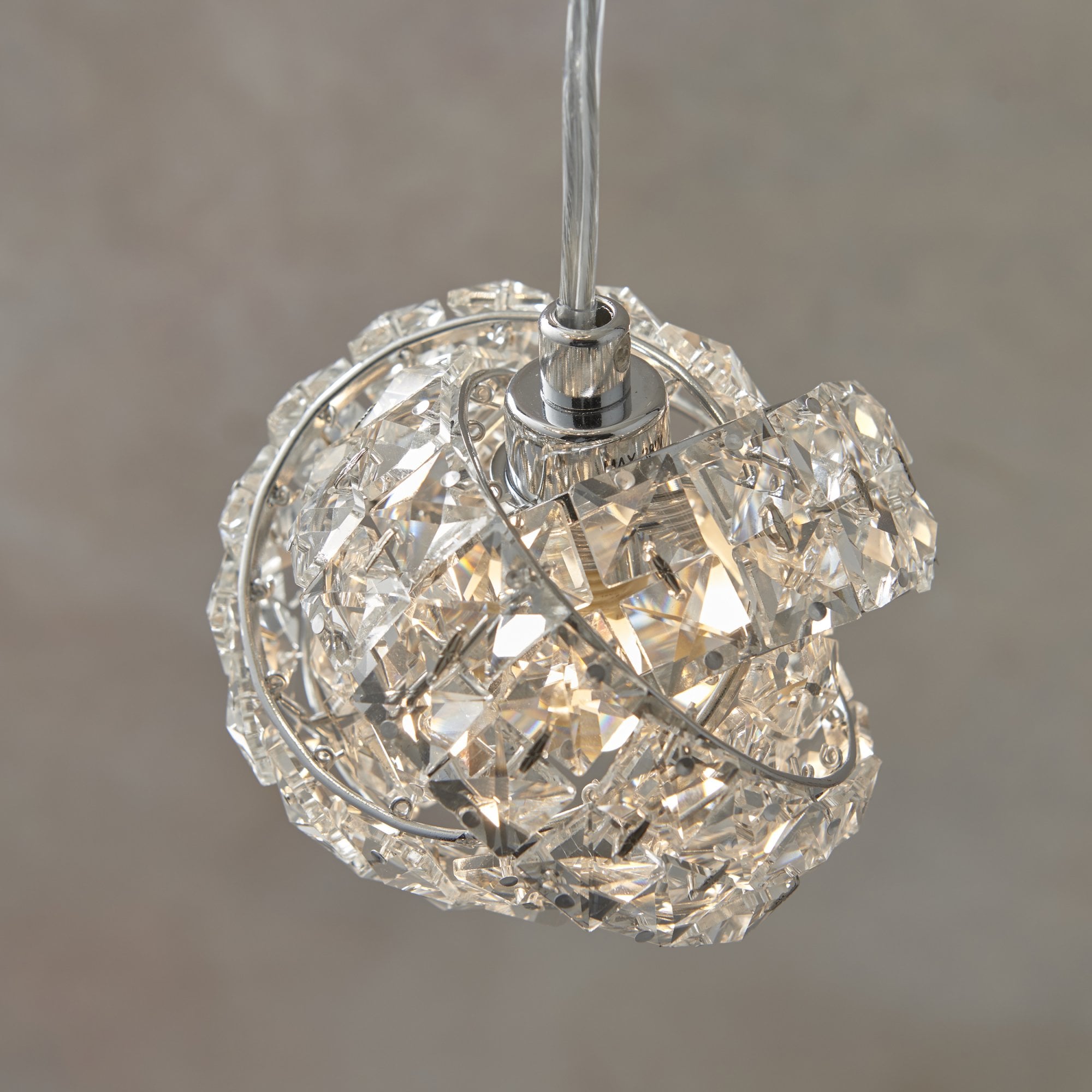 Endon Talia 5 Light Pendant - Chrome Plate & Clear Crystal