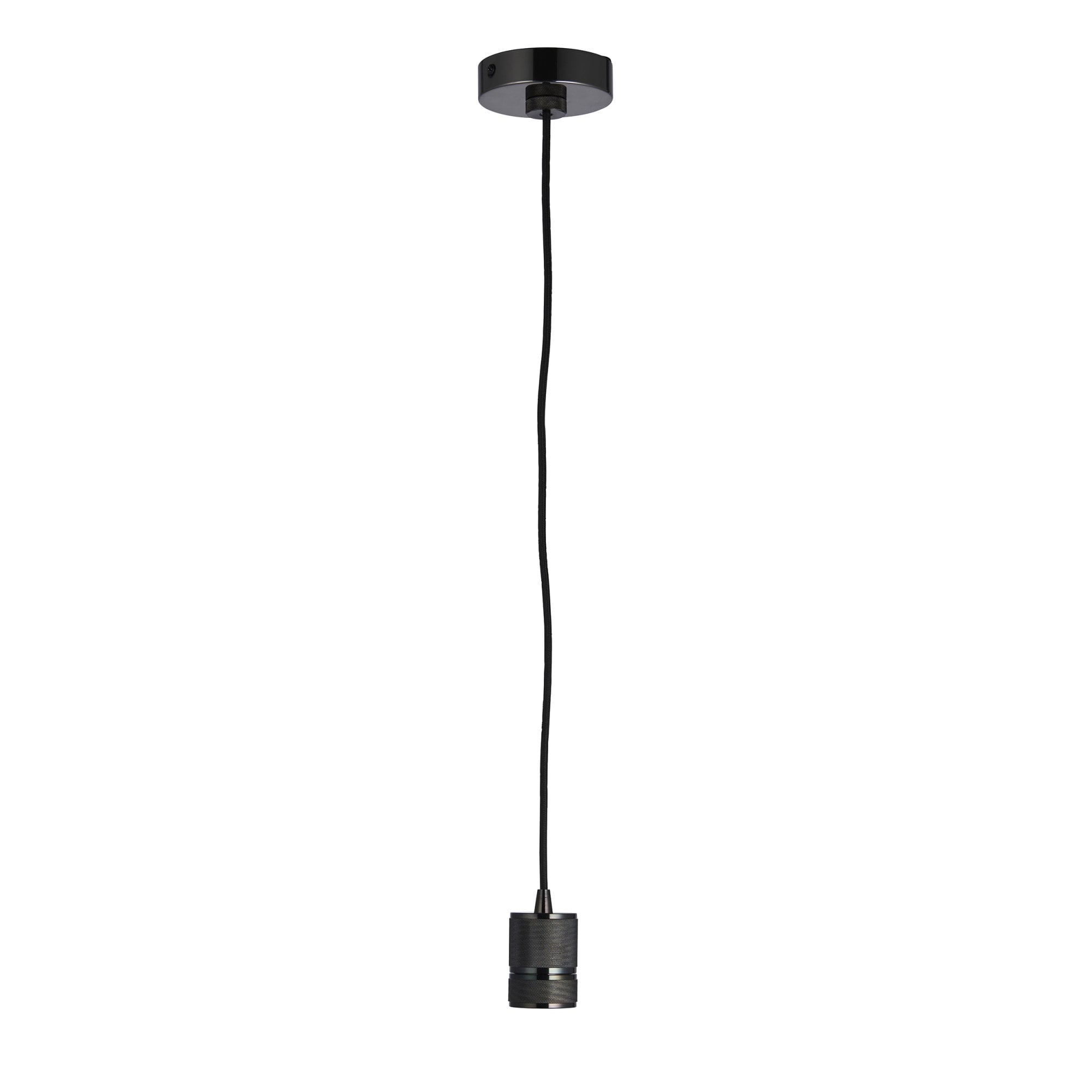Endon Urban Single Light Pendant - Black Chrome Plate