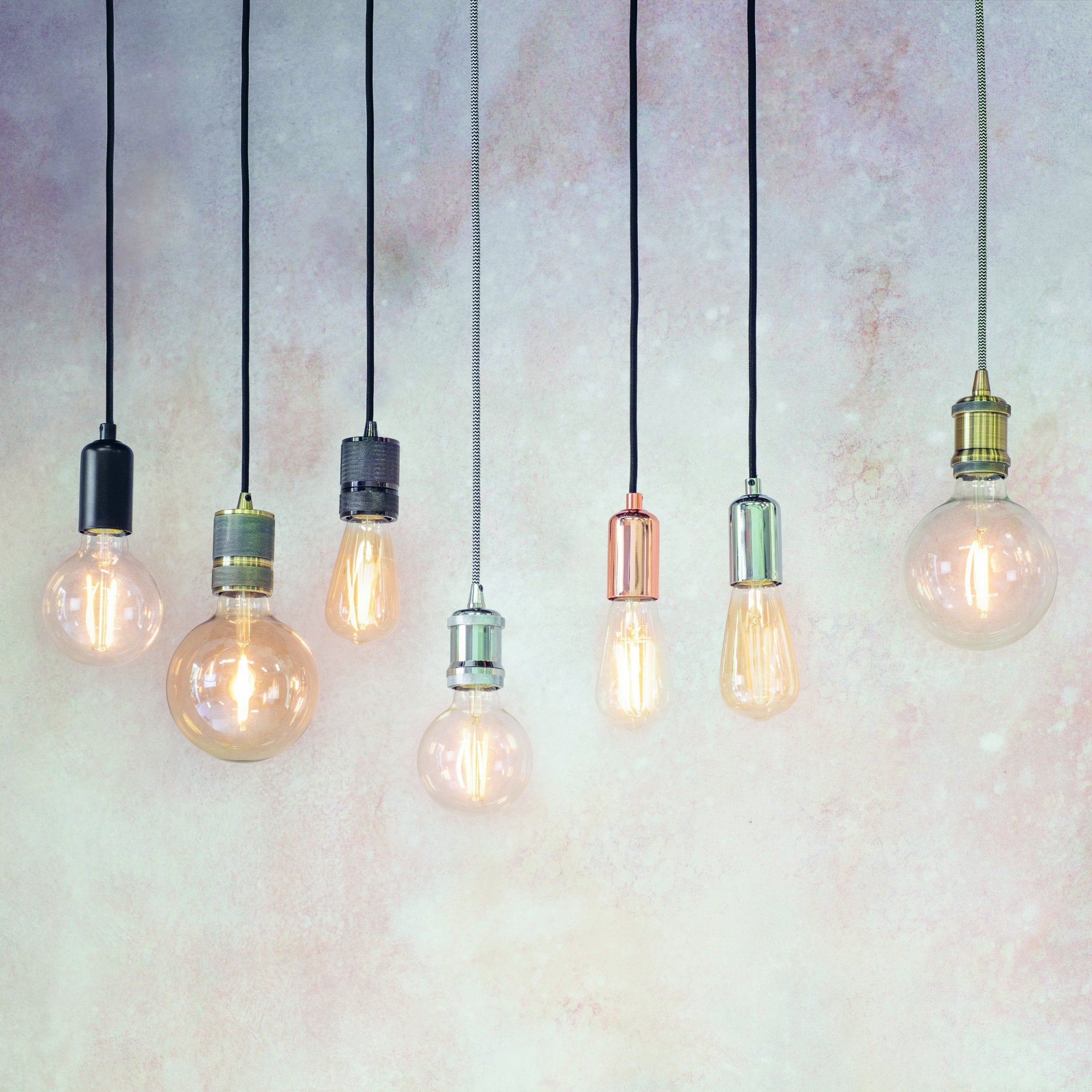 Endon Urban Single Light Pendant - Black Chrome Plate