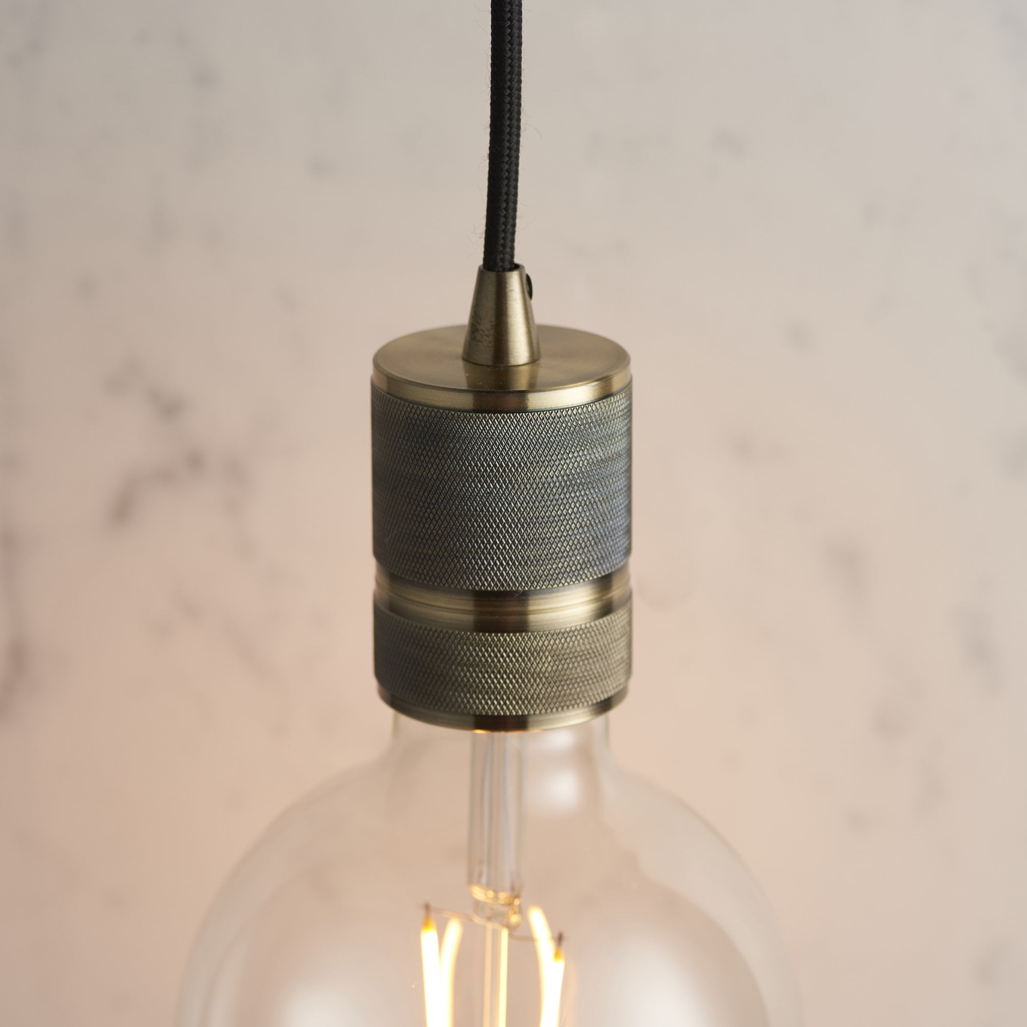 Endon Urban Single Light Pendant - Antique Brass Plate