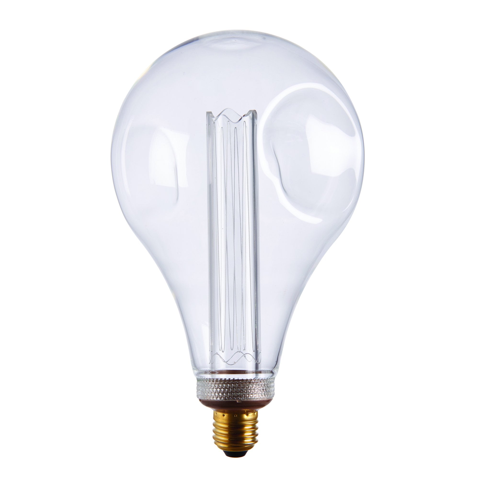 Endon XL E27 LED 2.5W Dimple Globe Bulb - 2600K - Non-Dimmable - Clear Glass