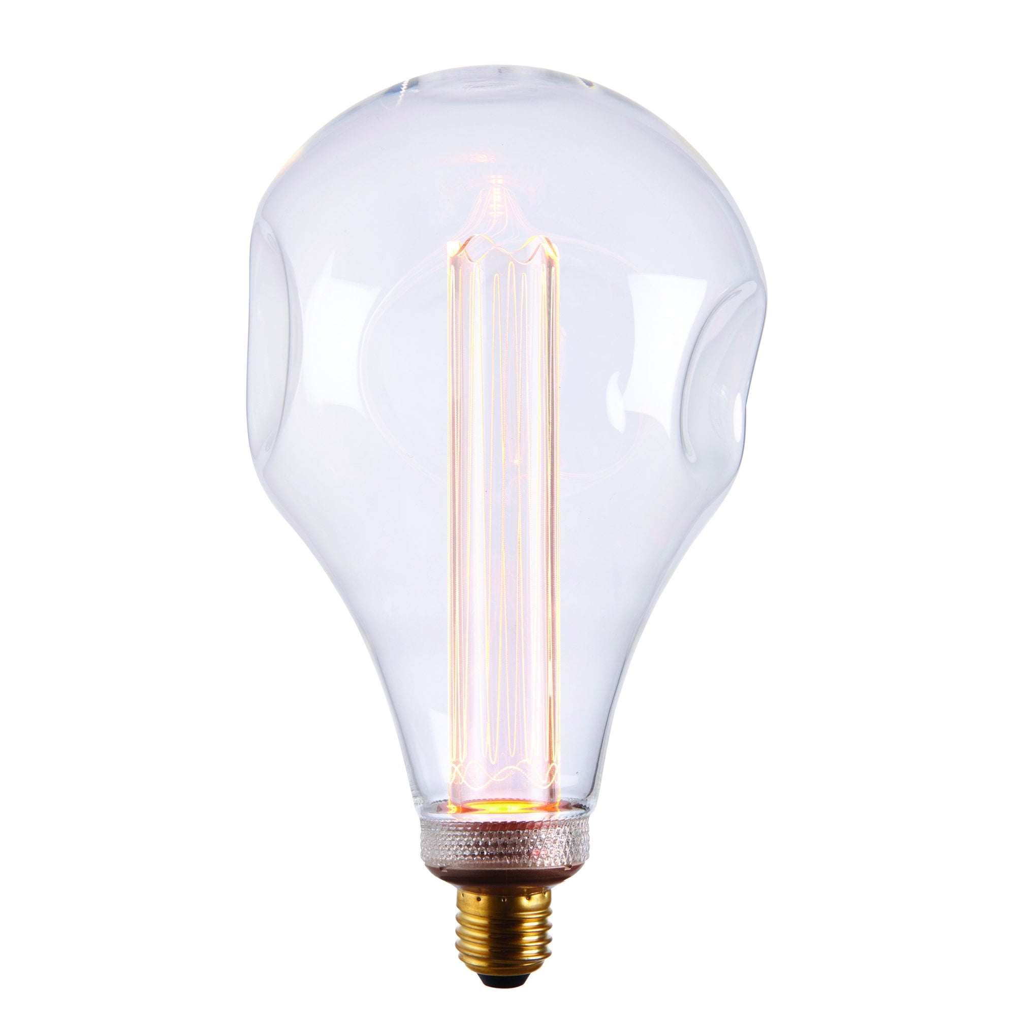 Endon XL E27 LED 2.5W Dimple Globe Bulb - 2600K - Non-Dimmable - Clear Glass