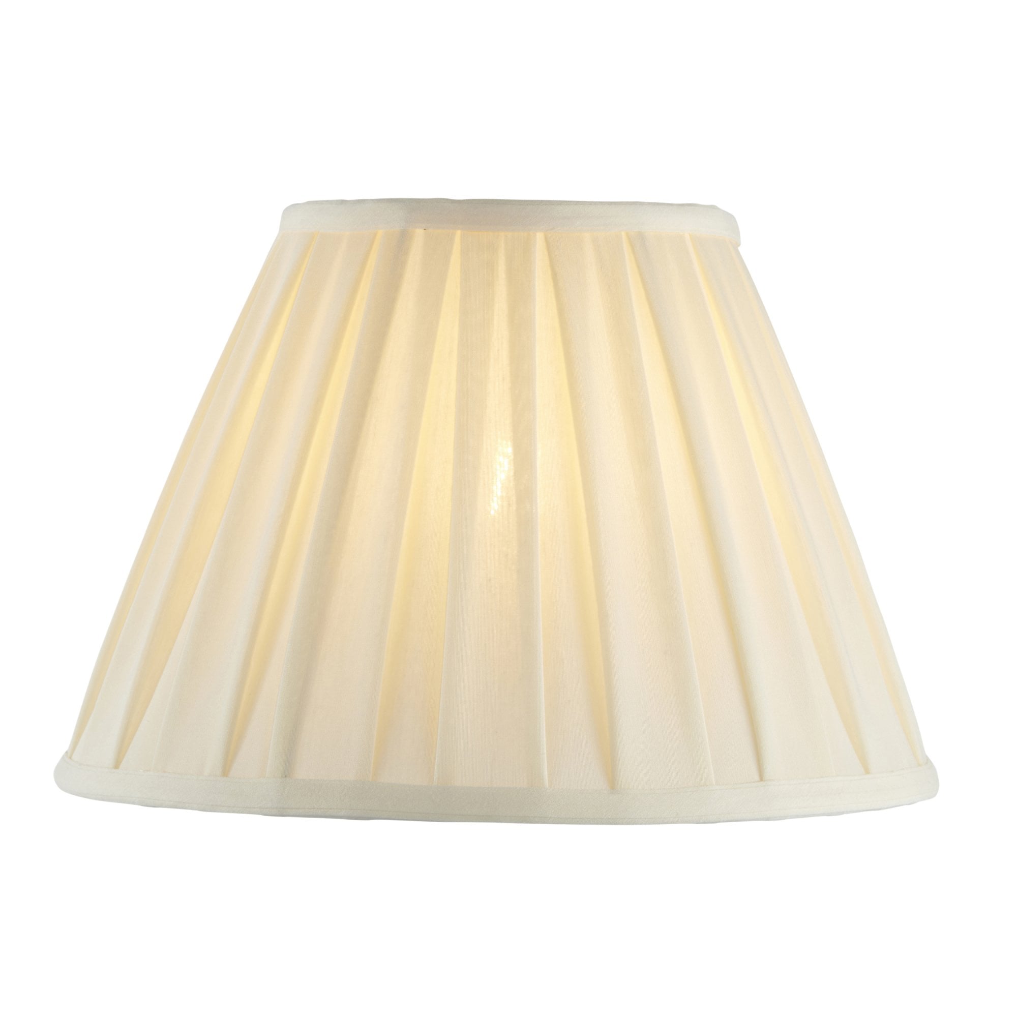 Endon Carla 12" Tapered Single Light Shade - Cream Fabric - Shade Only