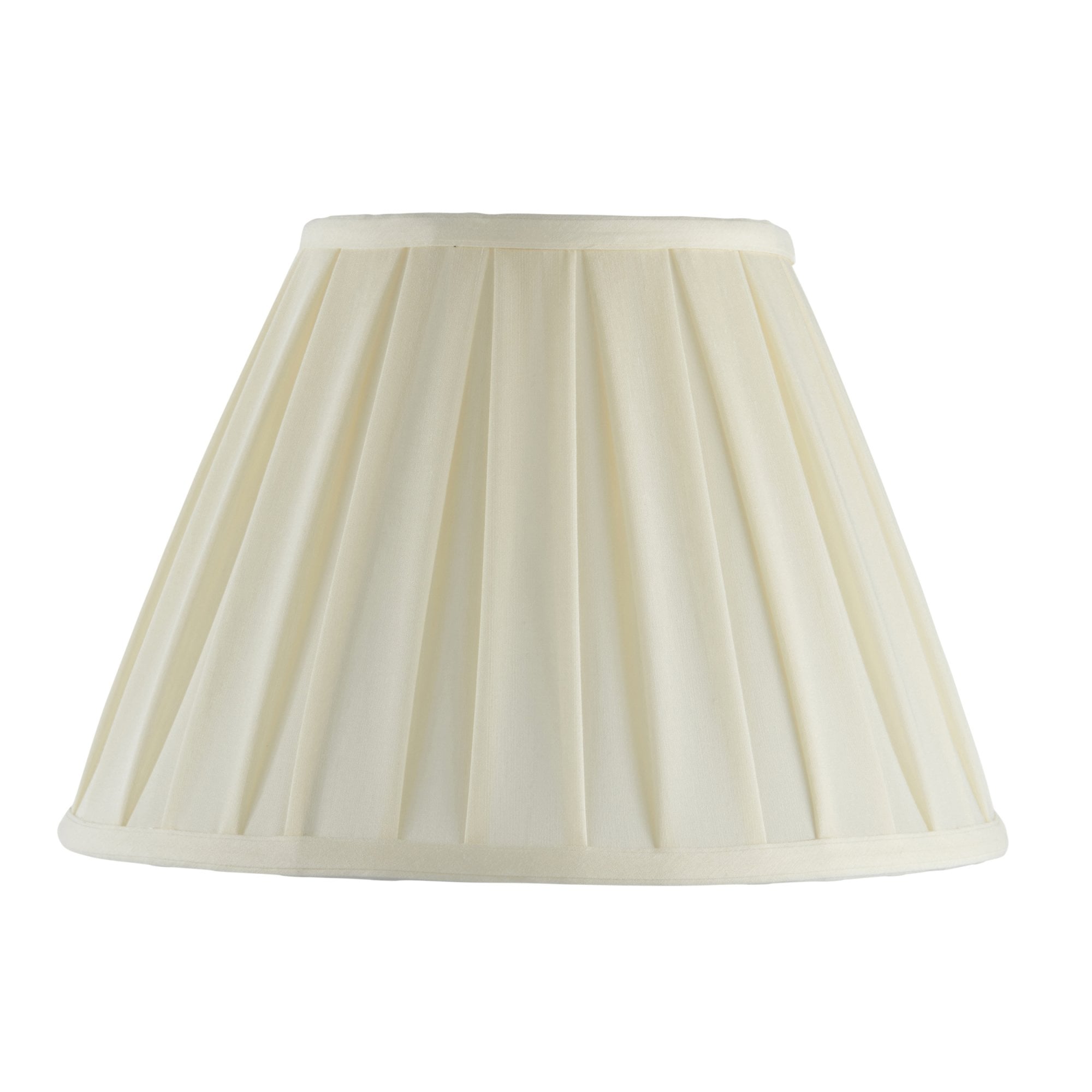 Endon Carla 12" Tapered Single Light Shade - Cream Fabric - Shade Only